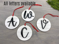 Gift box packaging for Farmhouse Monogram Ornament Letter D