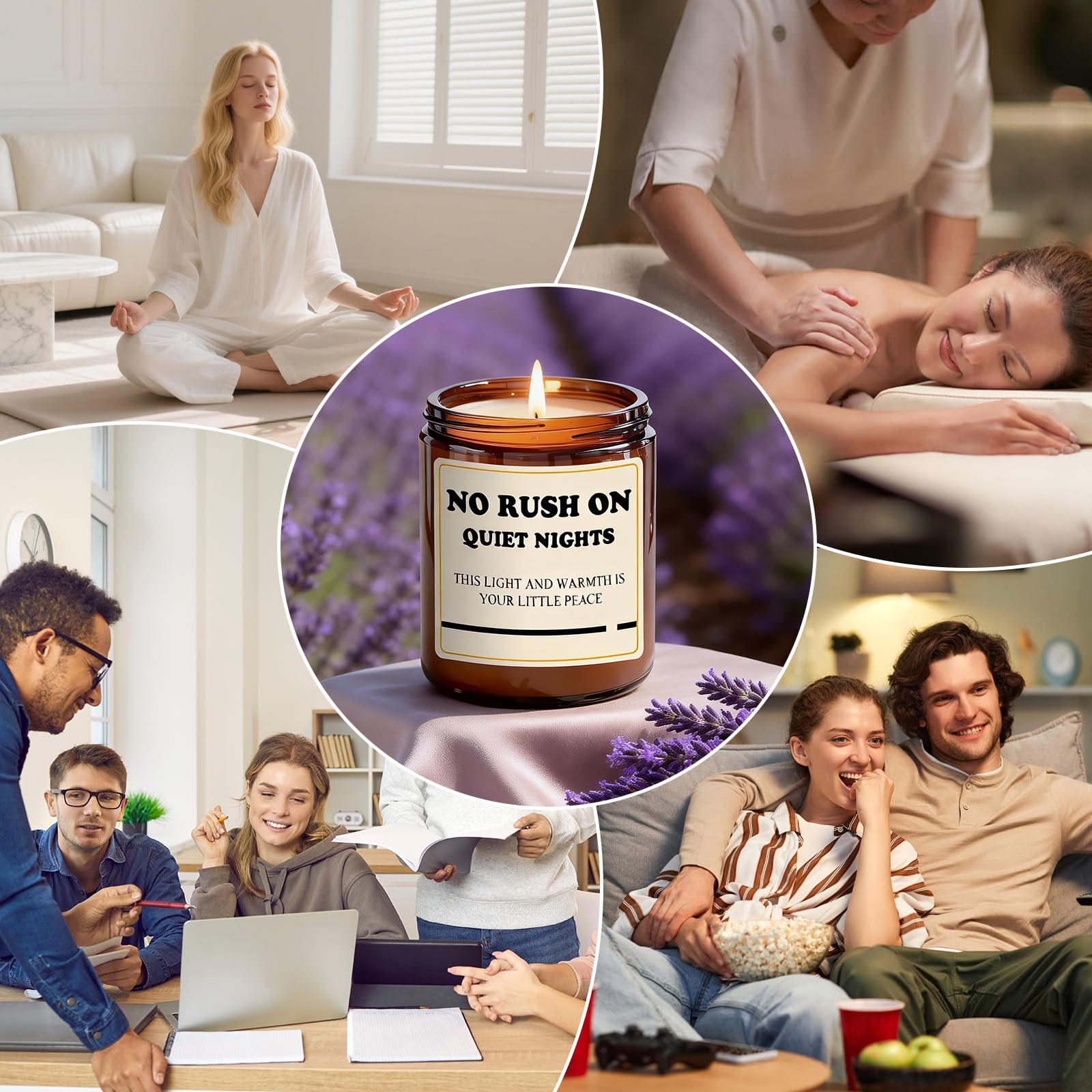 Gift-ready lavender candle in elegant box