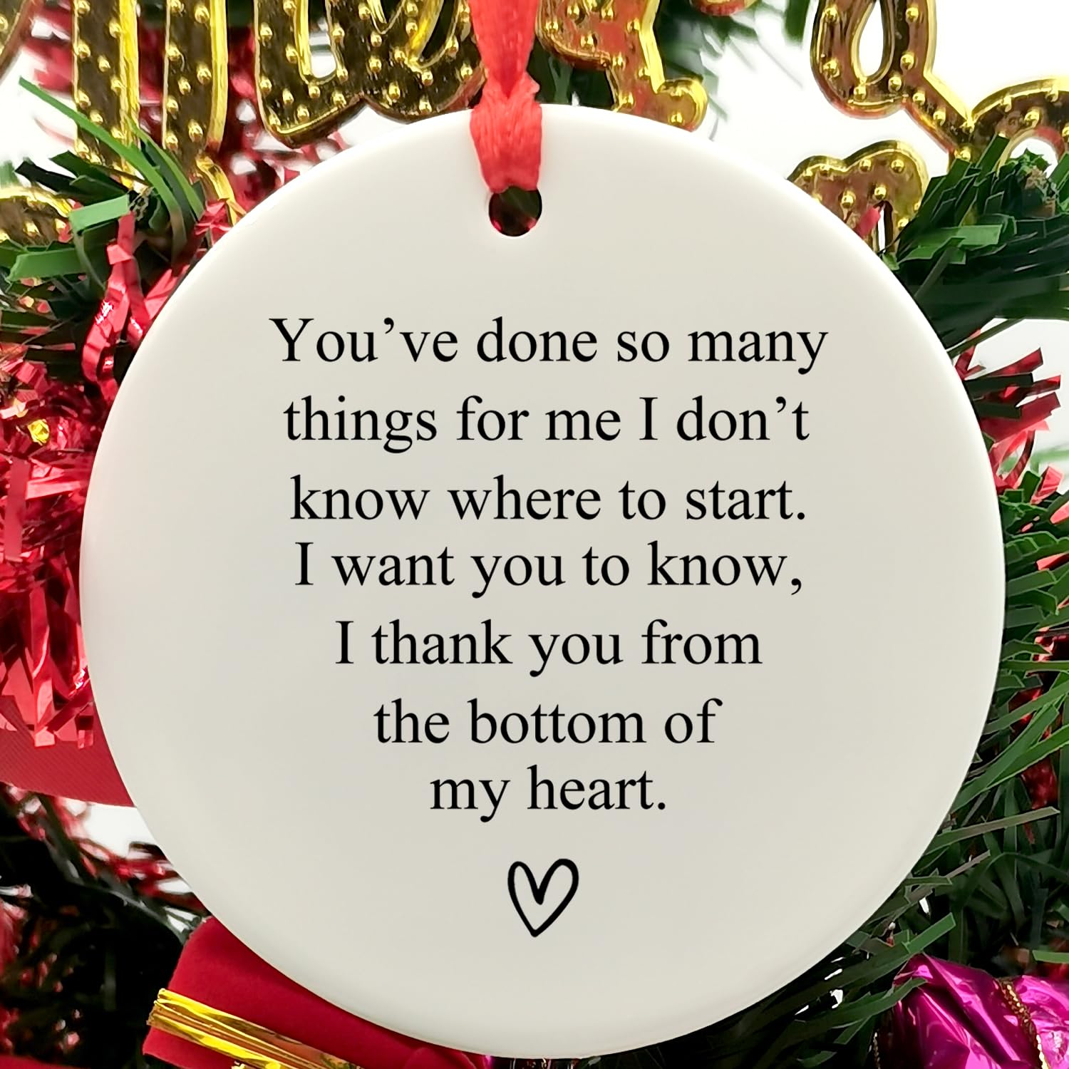 UV printed double-sided ornament for long distance friends
