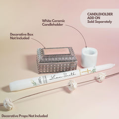 white ceramic candleholder