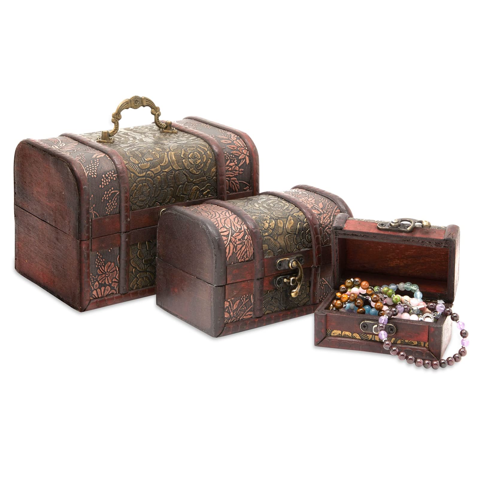 Gift-ready treasure chest set decorative boxes