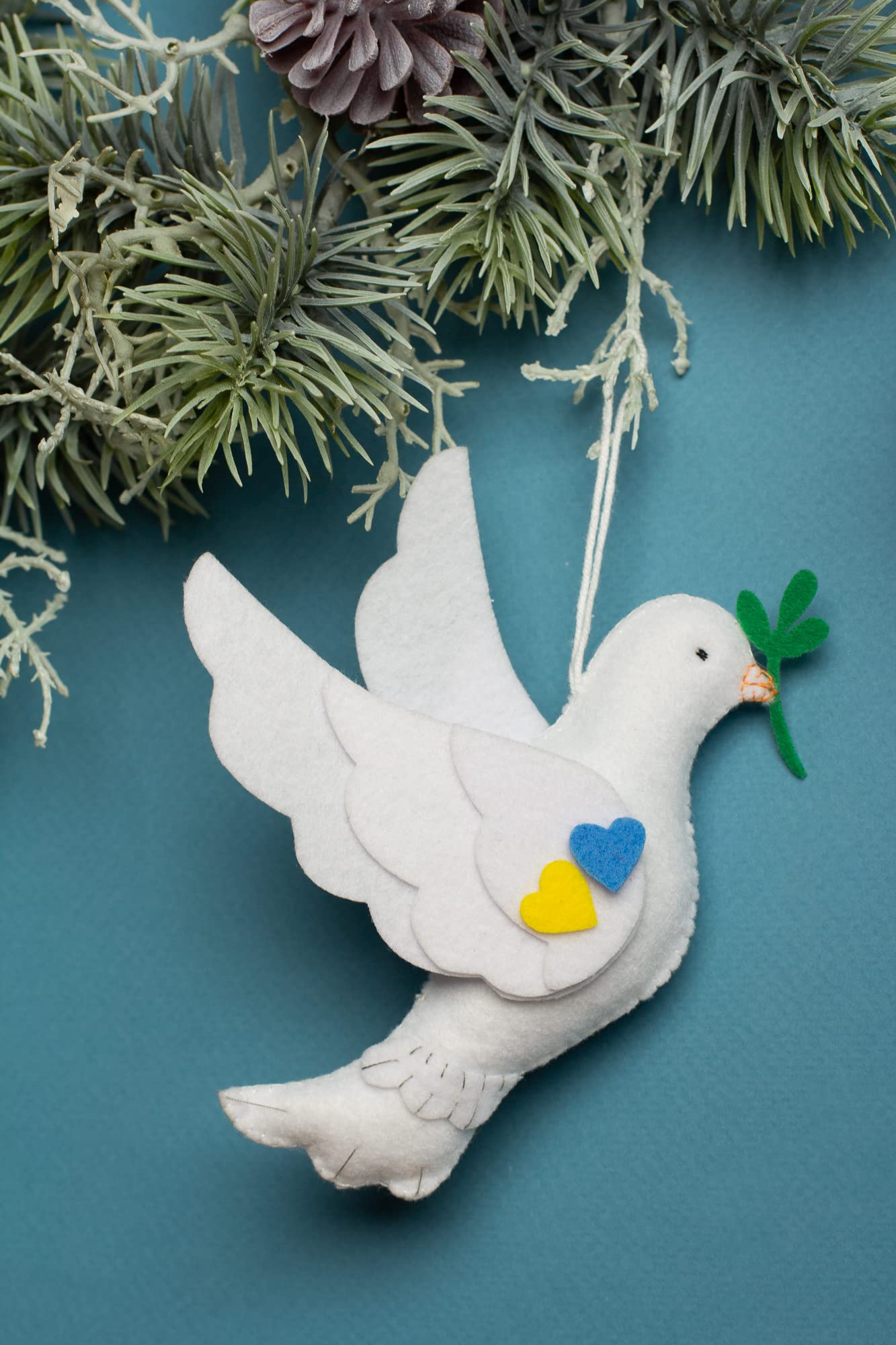 Gift embellishment decorative dove ornament for holidays