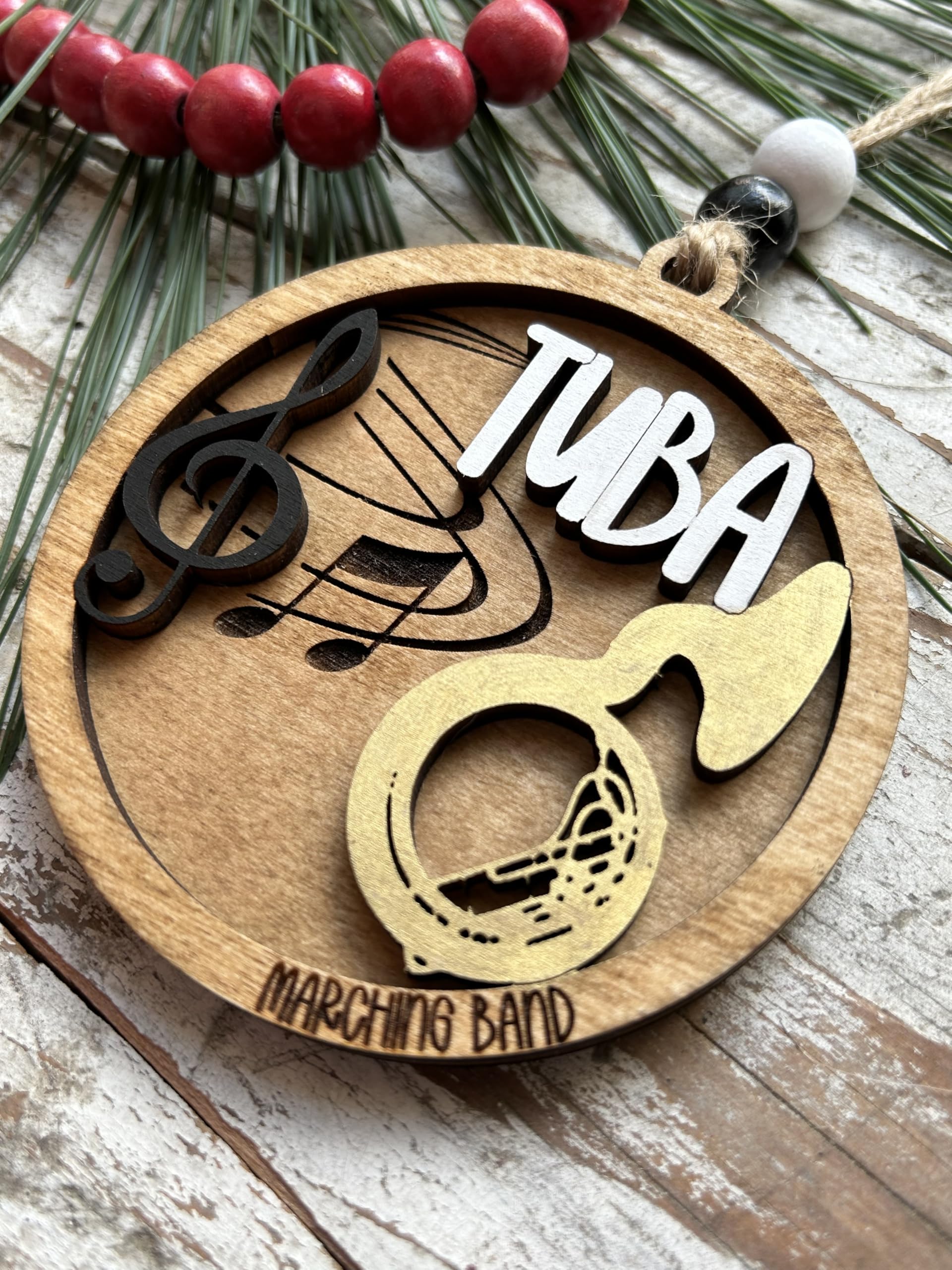Gift for band director or tuba player ornament