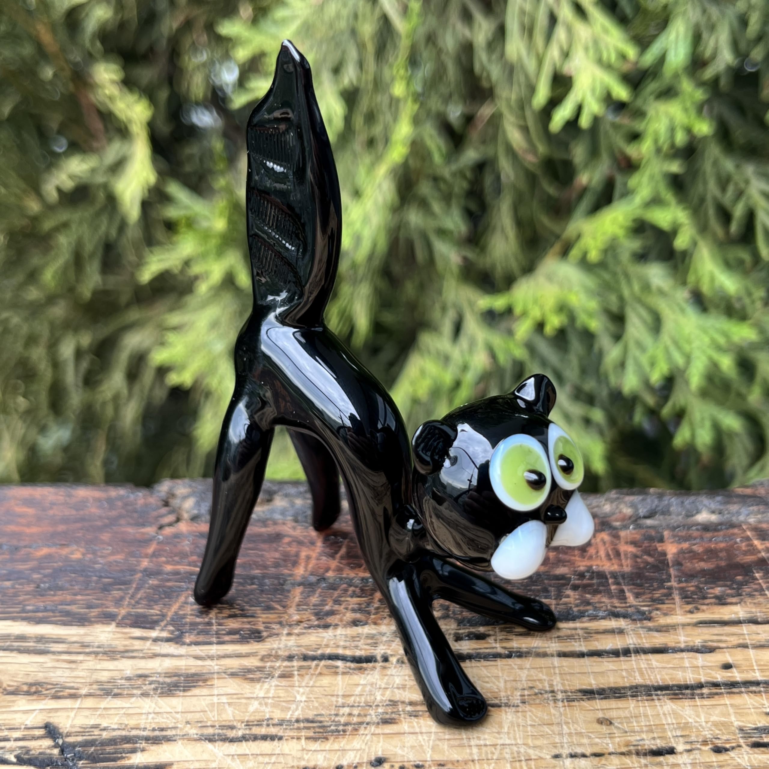 Murano style glass kitten gift idea