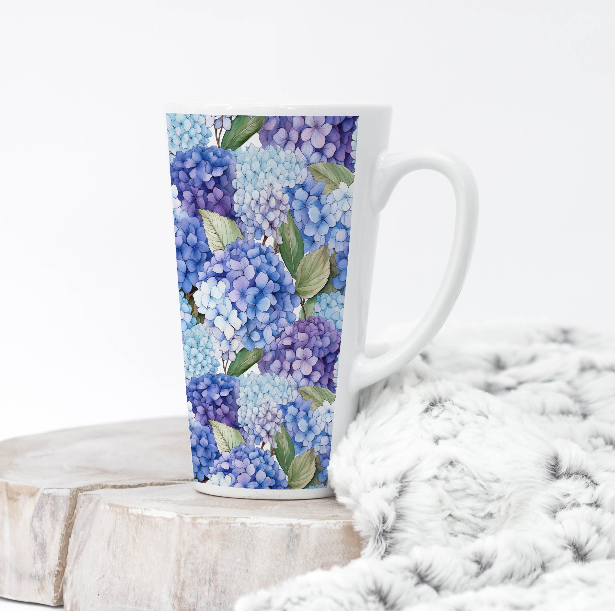 Gift idea Mugzan hydrangea mug 17 oz ceramic