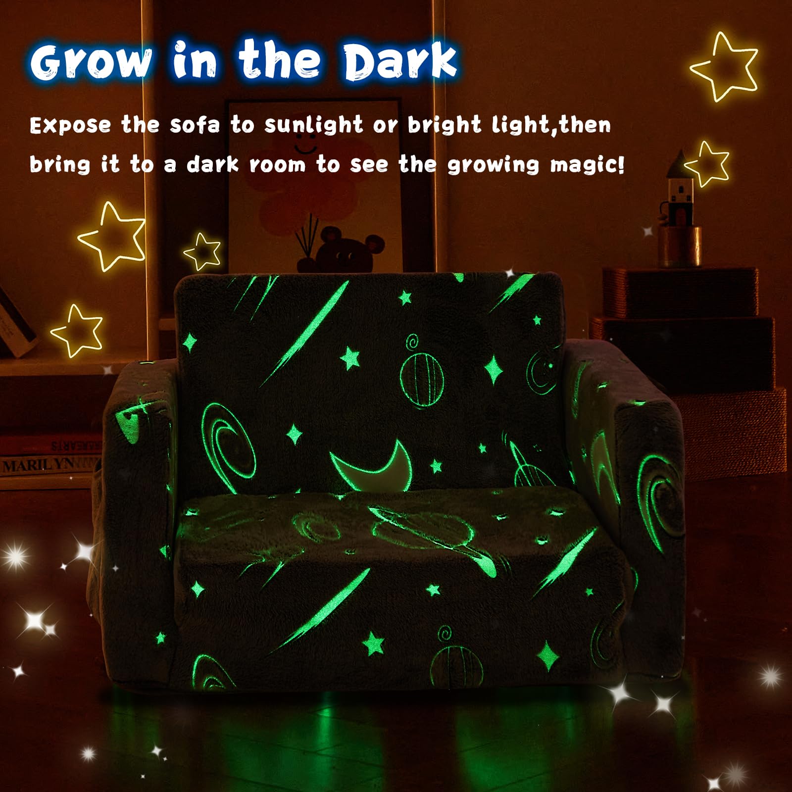 space themed grey design suitable for playroom nursery