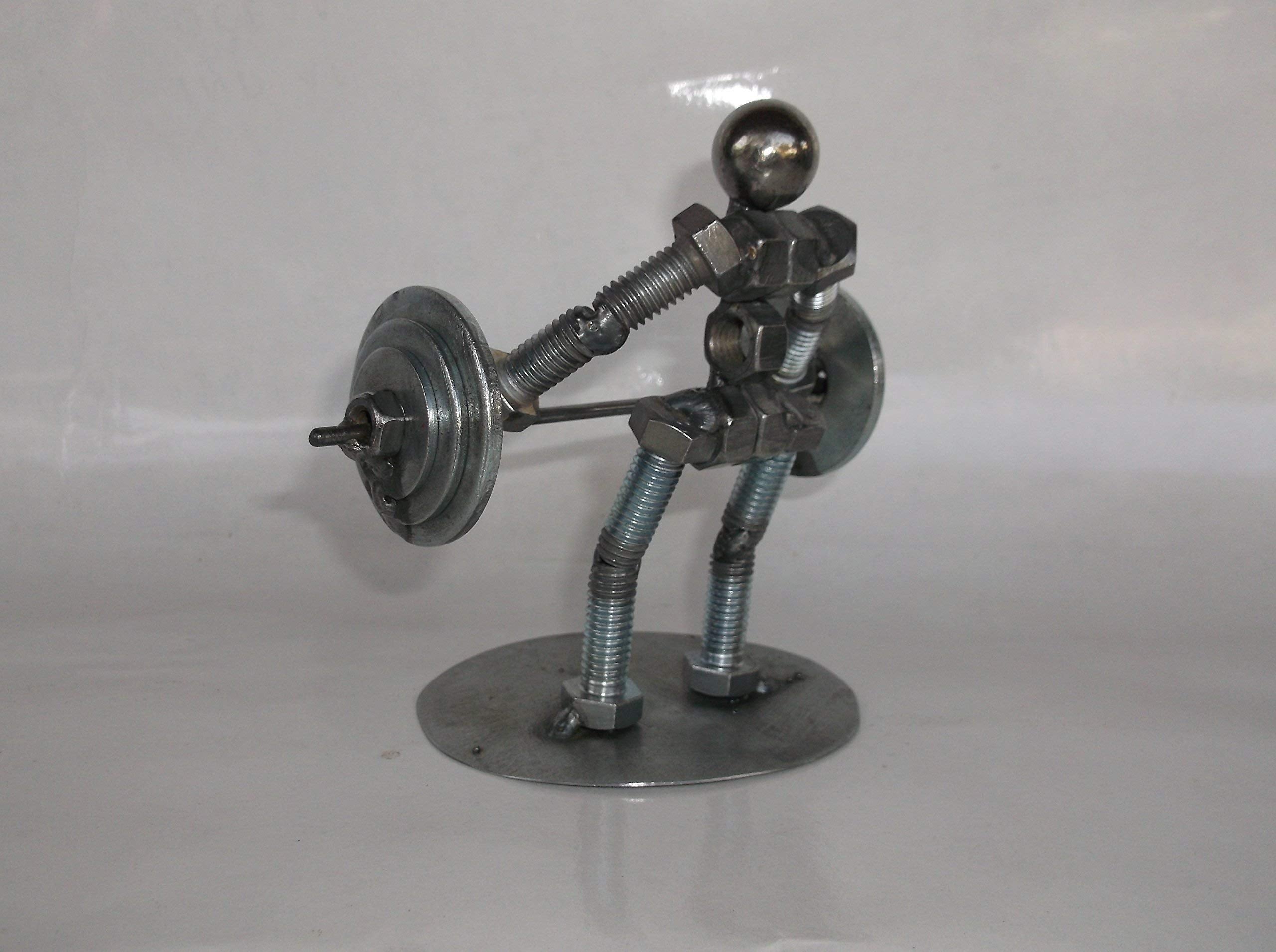 Gift idea for weight lifters figurine made of metal