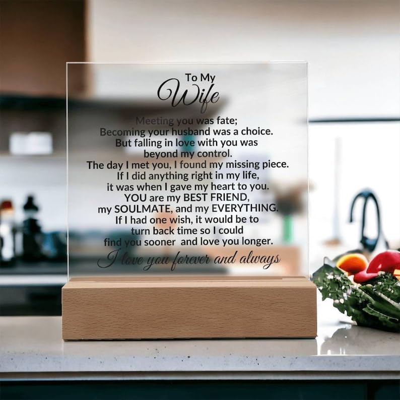 Signature area for personalized message on plaque