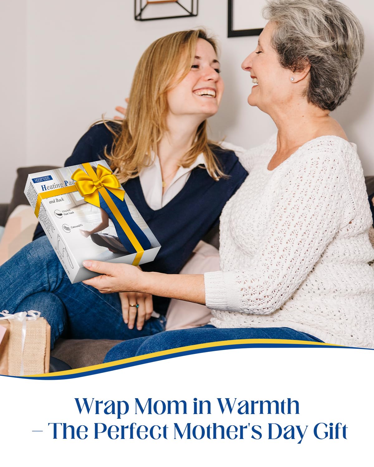 Wide surface heating pad designed for neck shoulders back