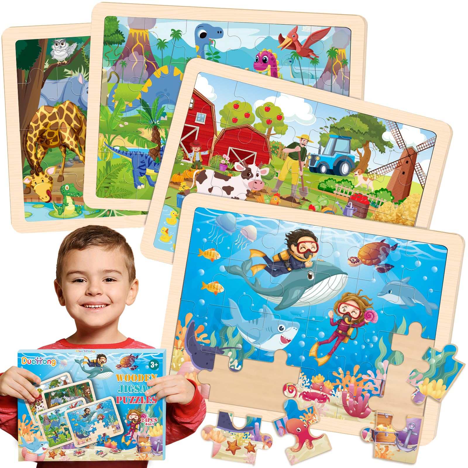 Gift idea preschool educational puzzles for ages 3-8