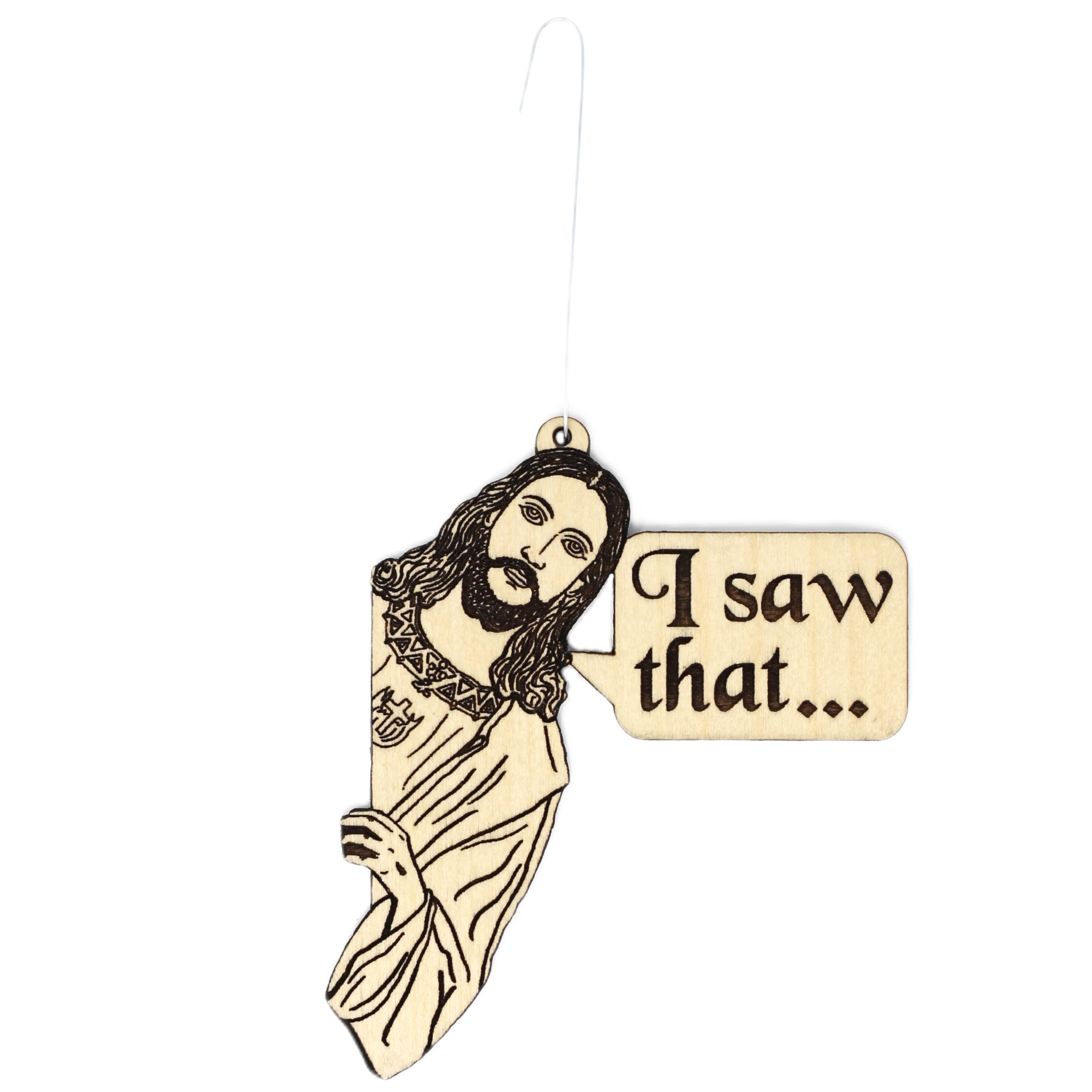 Magnet-ready option birch wood ornament back