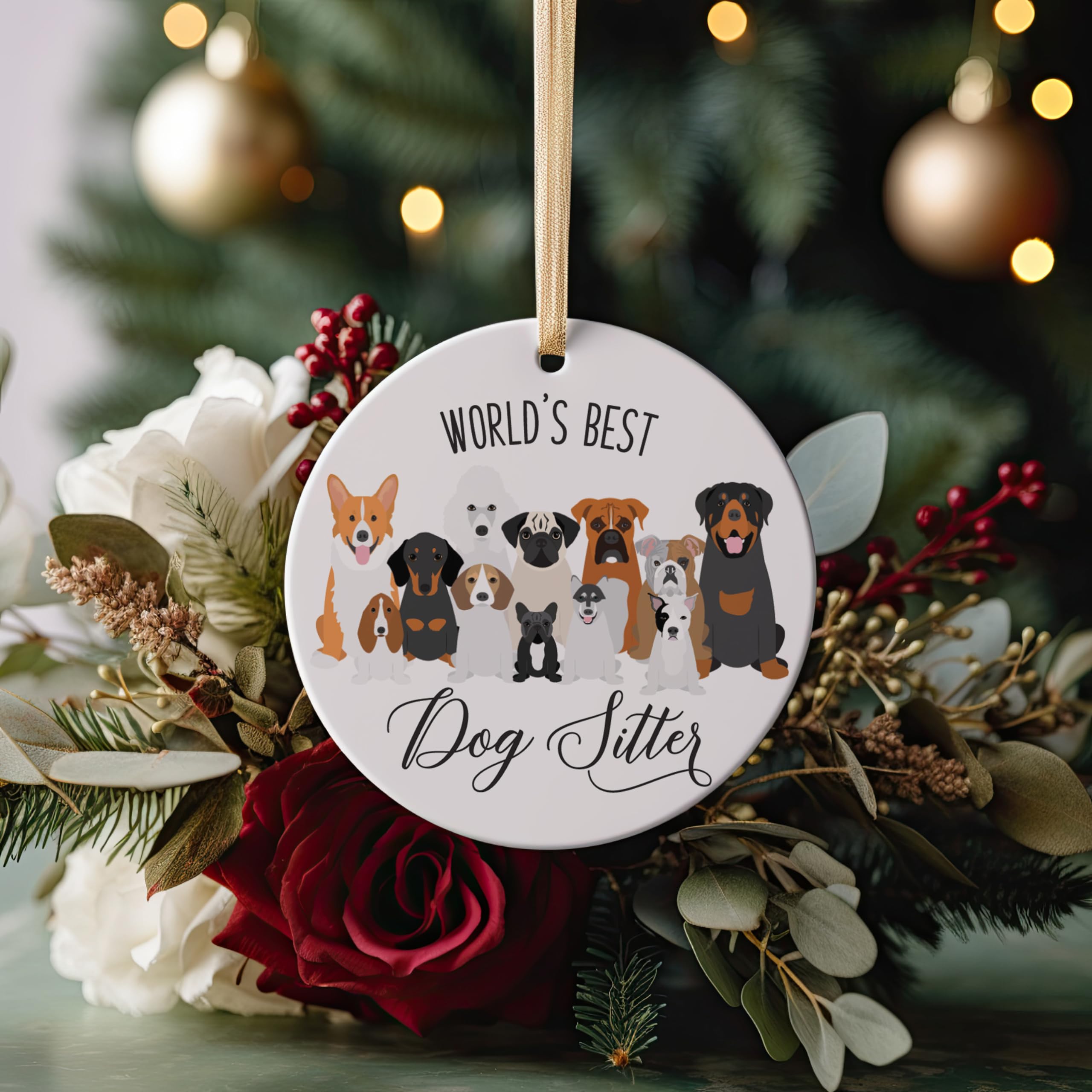 Vibrant colors from eco-friendly UV inks on dog ornament