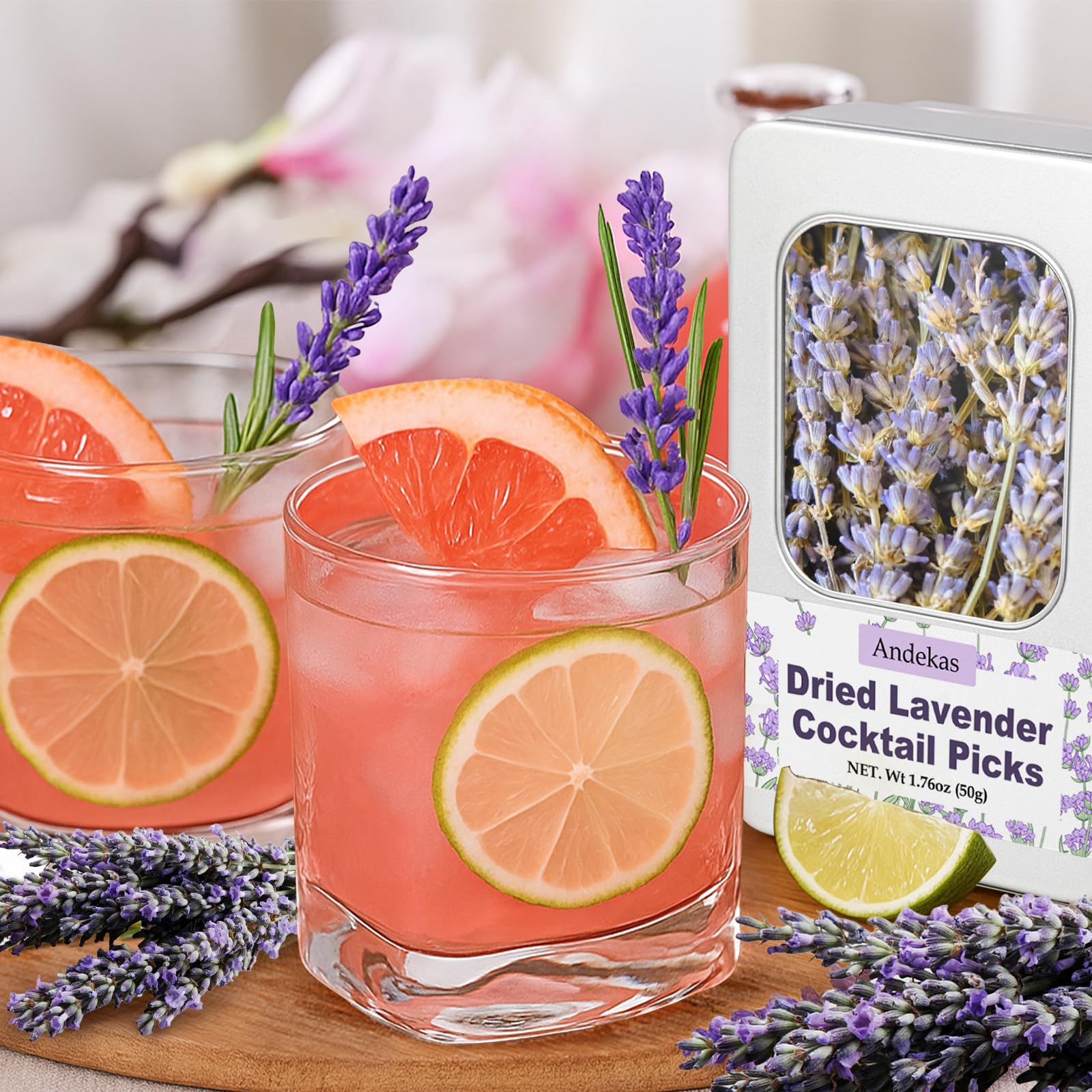 gift ready lavender sprigs in tin box packaging