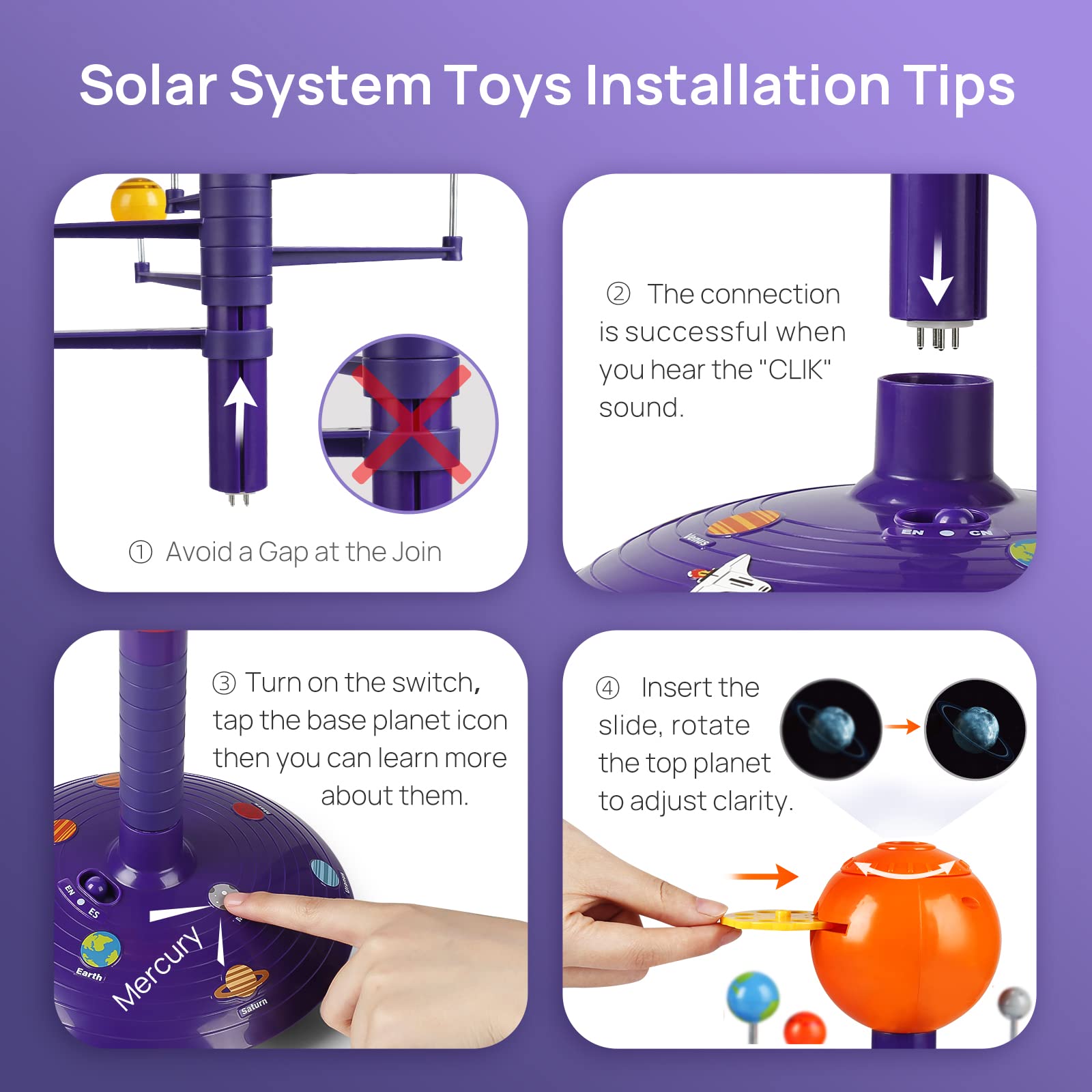 Gift ready educational solar system kit packaging