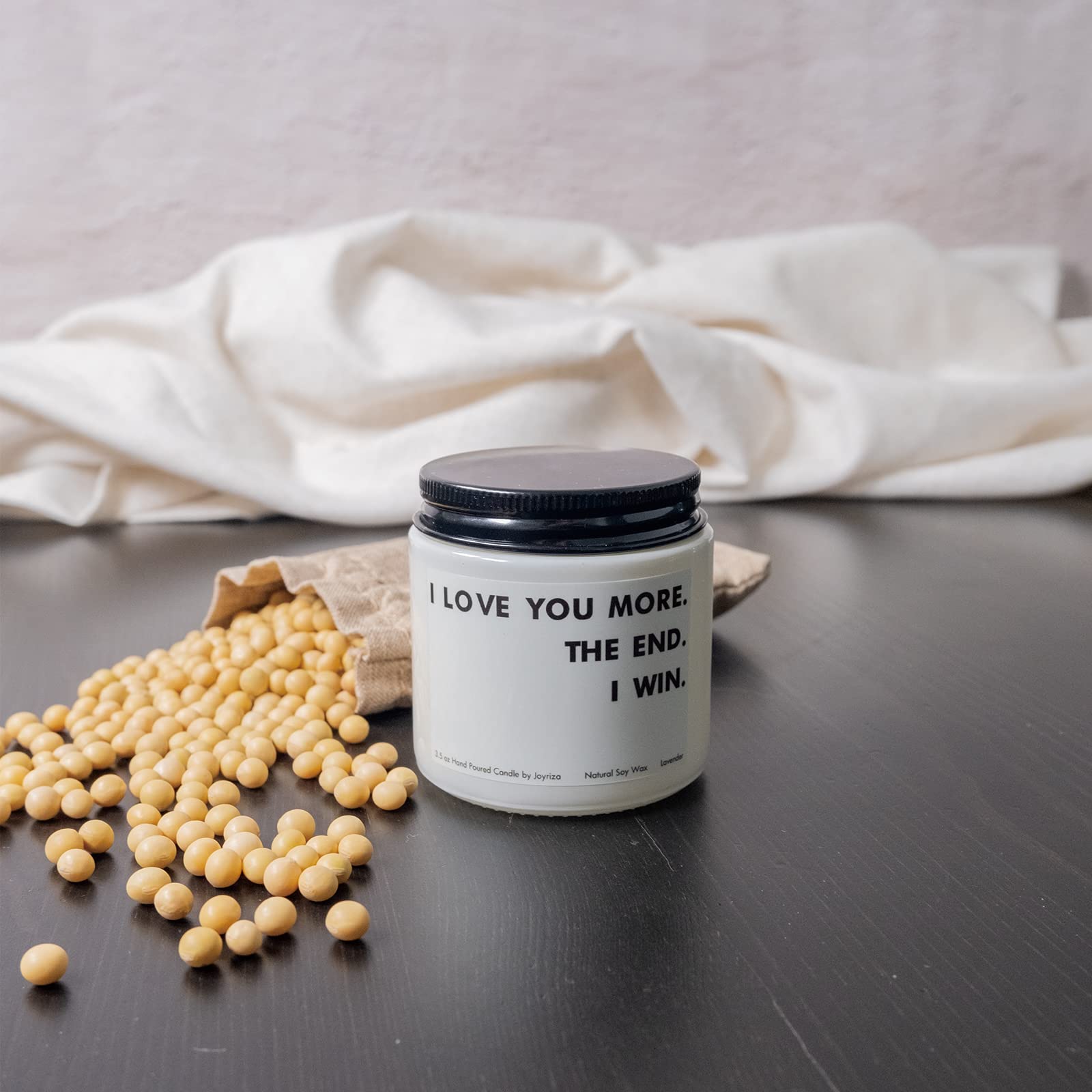 Gift box ready lavender candle with airtight lid