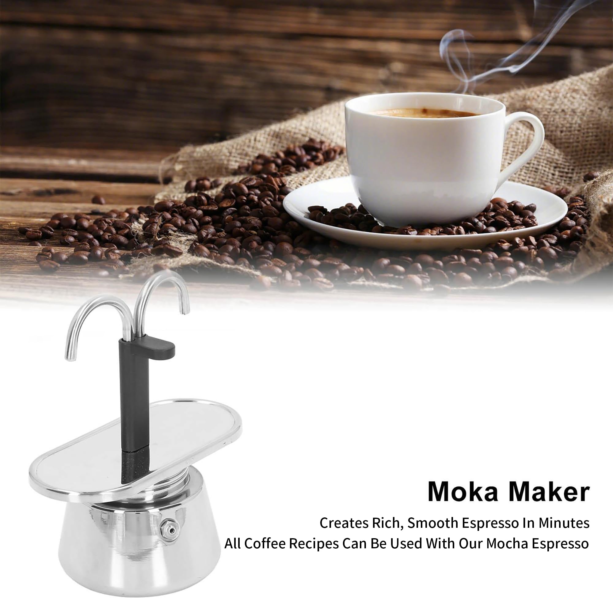 Gift-ready stainless steel moka pot packaging