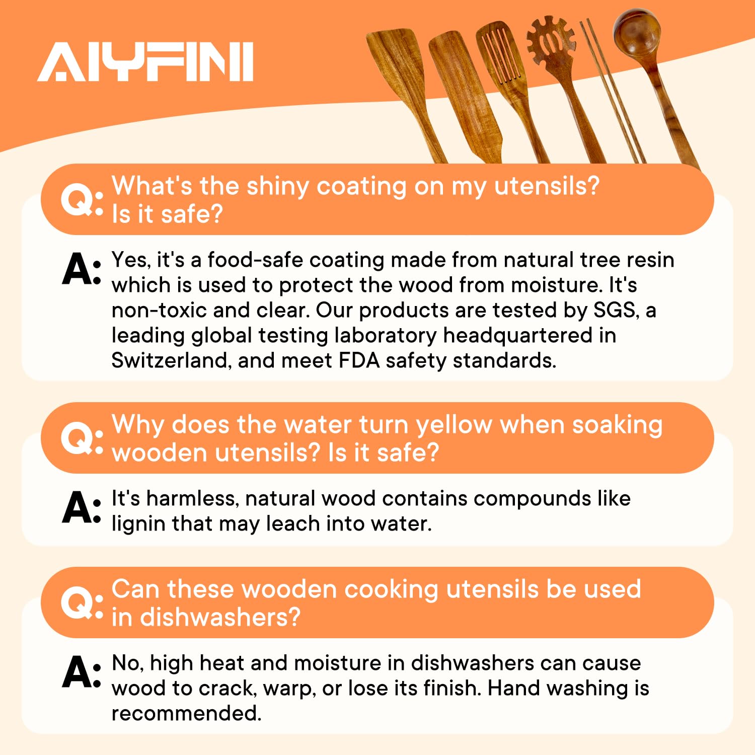 non-stick pans safe wooden utensils by ALYFINI