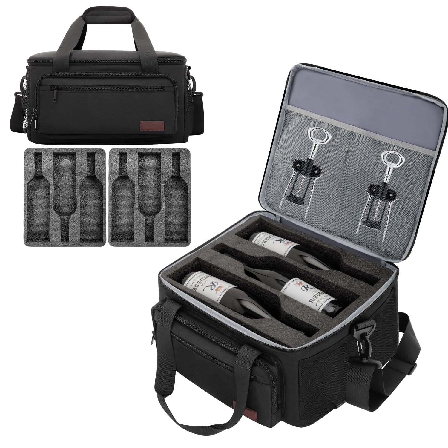gift-ready 6-bottle wine carrier for travel