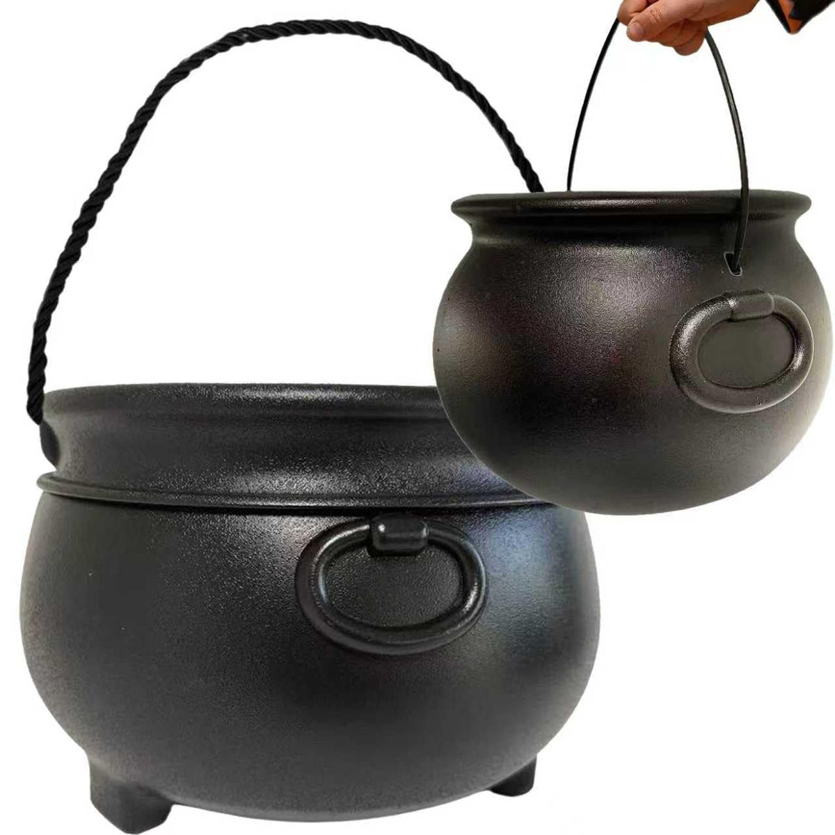 GIFTEXPRESS 12 inch cauldron with rope handle