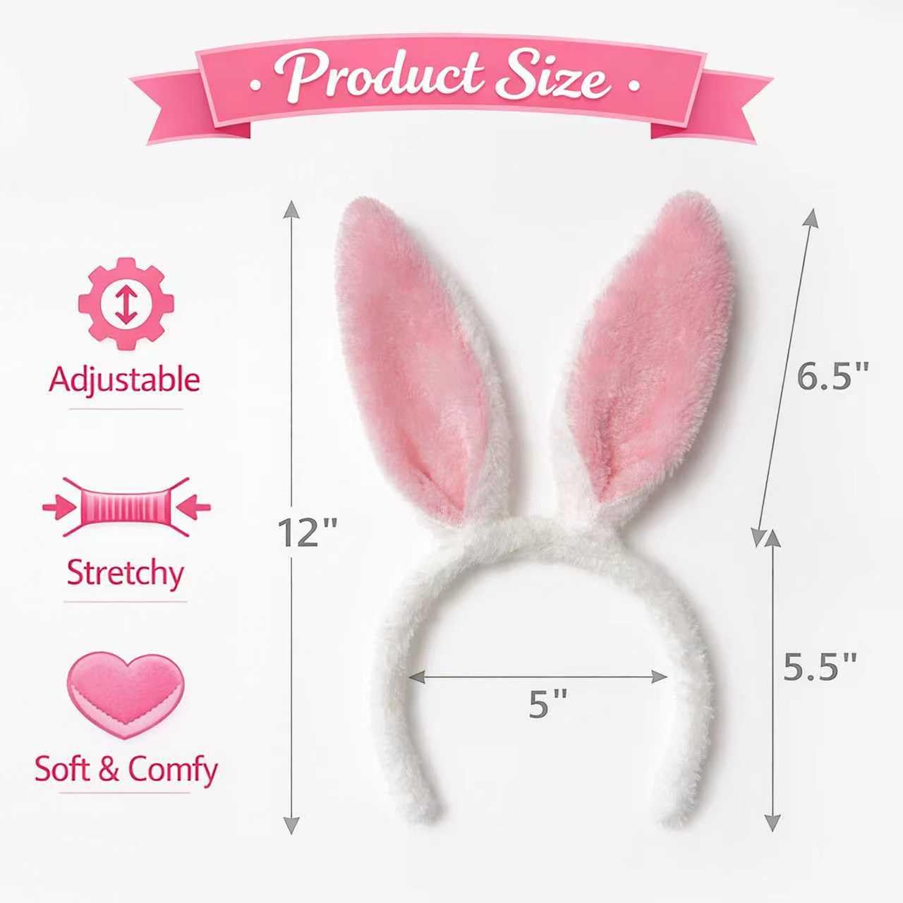 Yellow bunny ear headbands close up GiftExpress