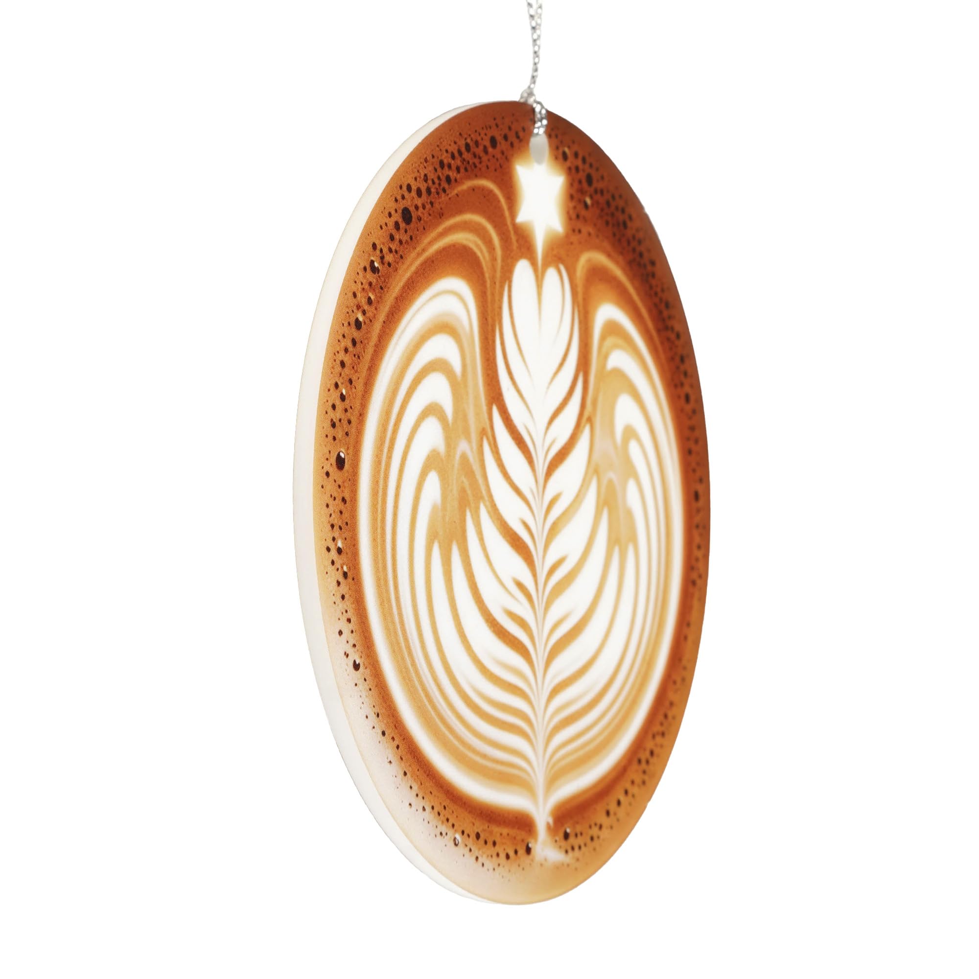 Miniature holiday ornament for coffee lovers and baristas