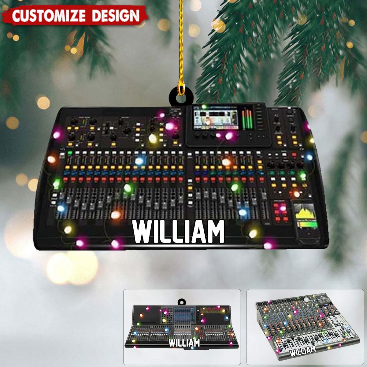Gifts For Sound Engineer ornament back design
