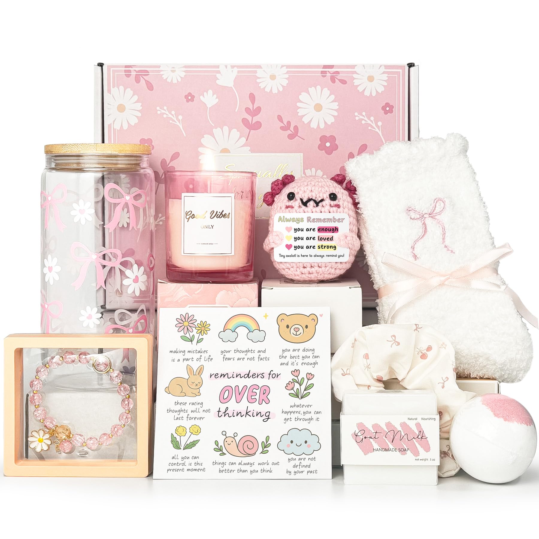 gifts for teen girls pink gift set with daisy prints
