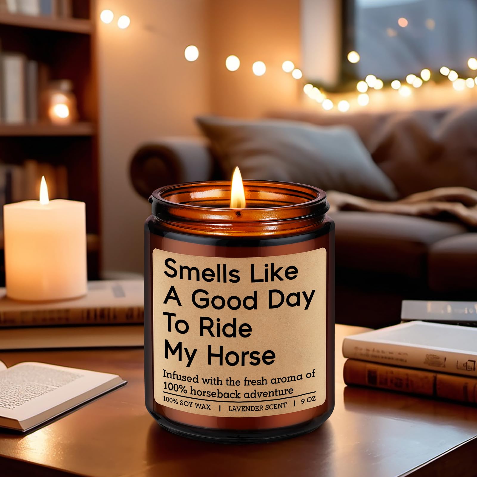 GSPY horse lovers gift candle display
