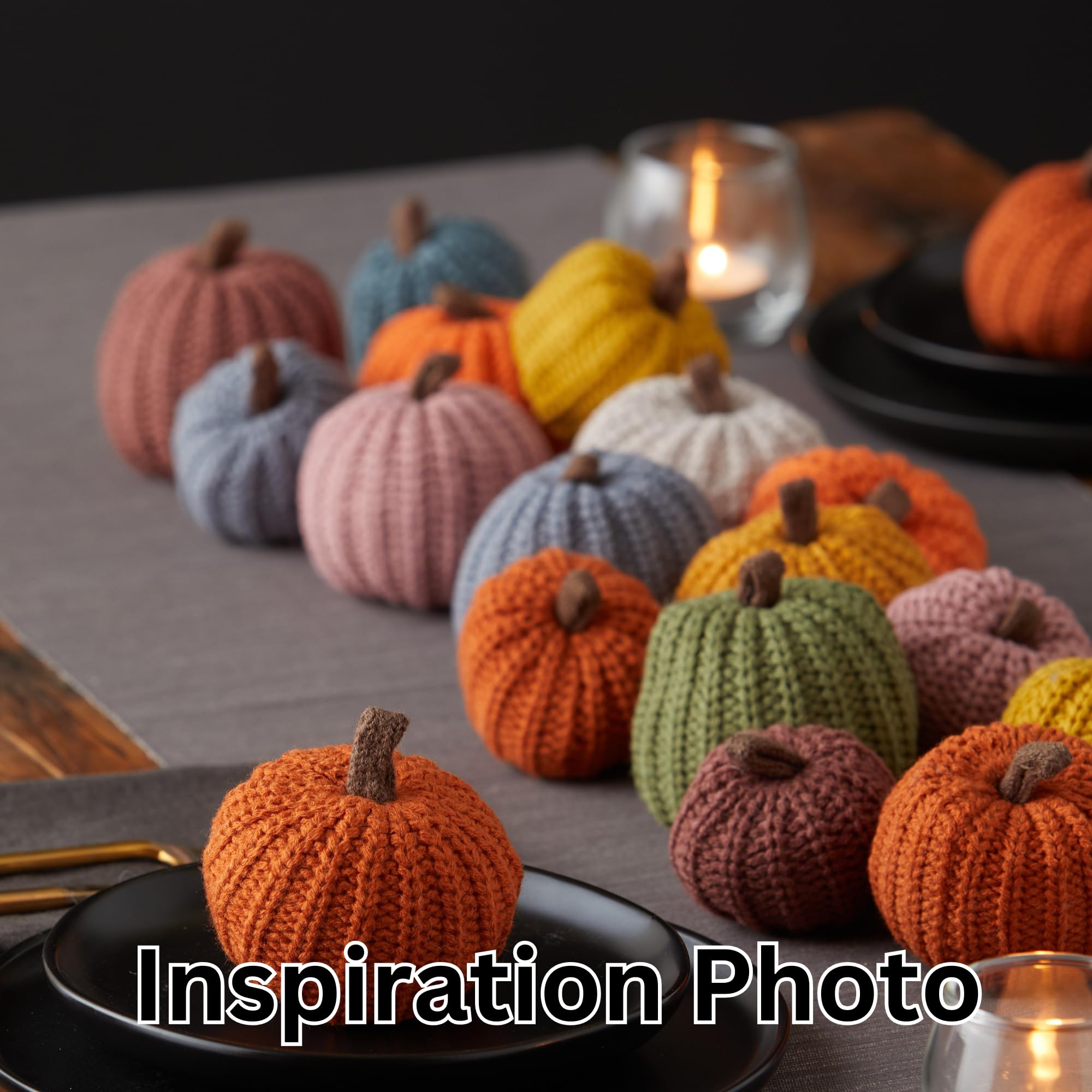 Handcrafted knit pumpkins from Wisconsin studio