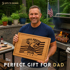 Bamboo serving board for charcuterie GiftsToEngrave