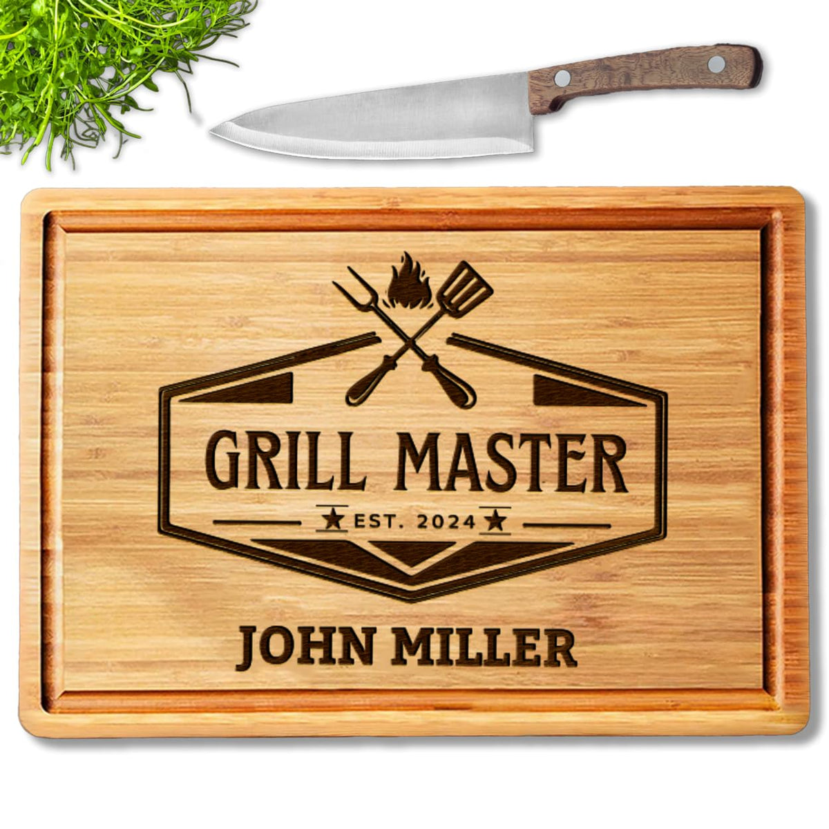 GiftsToEngrave personalized grill cutting board