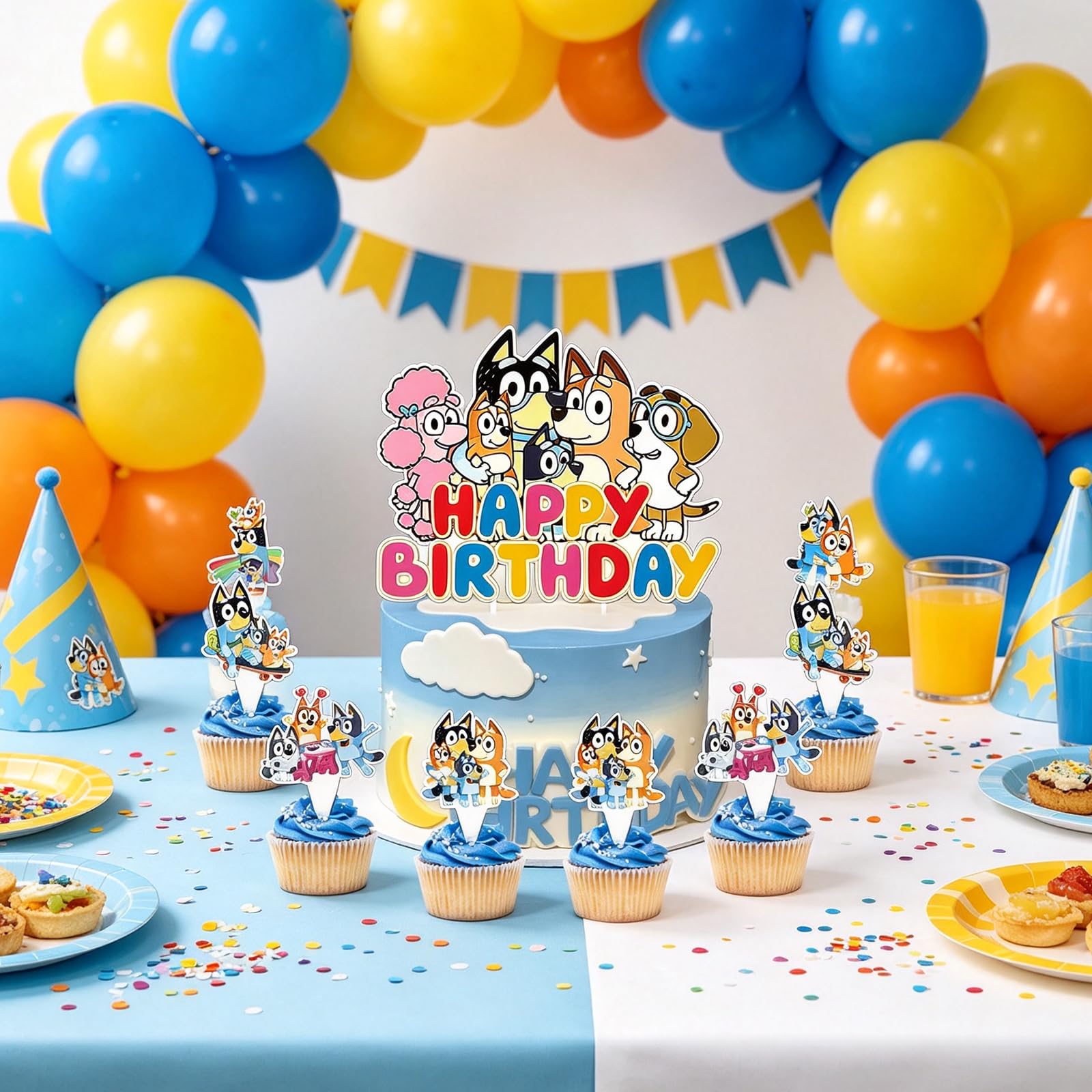 Party dessert decorations pack for birthdays