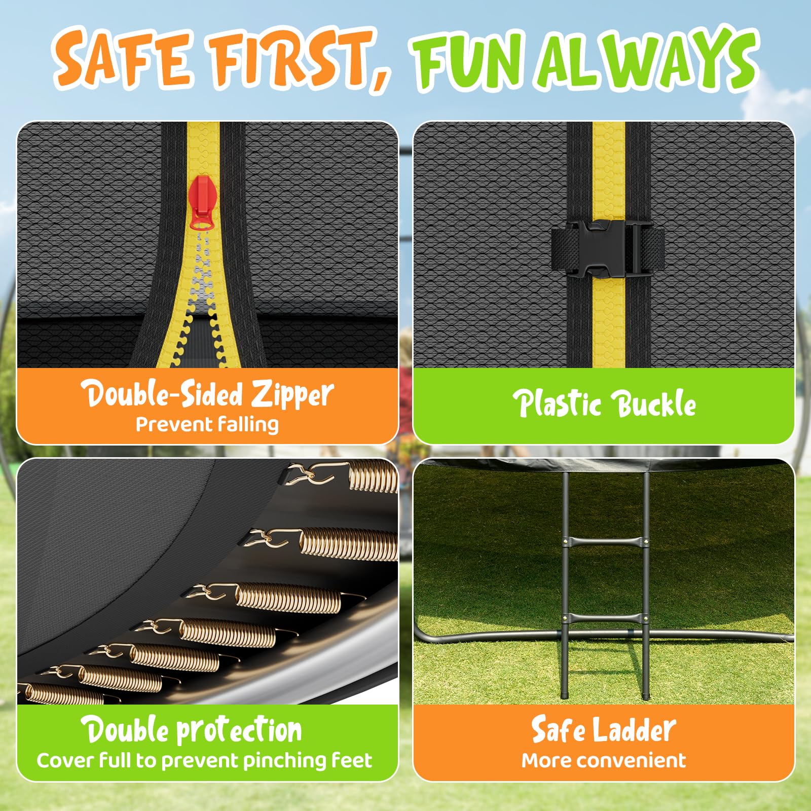 Two-pack accessory set for Gigu trampoline assembly