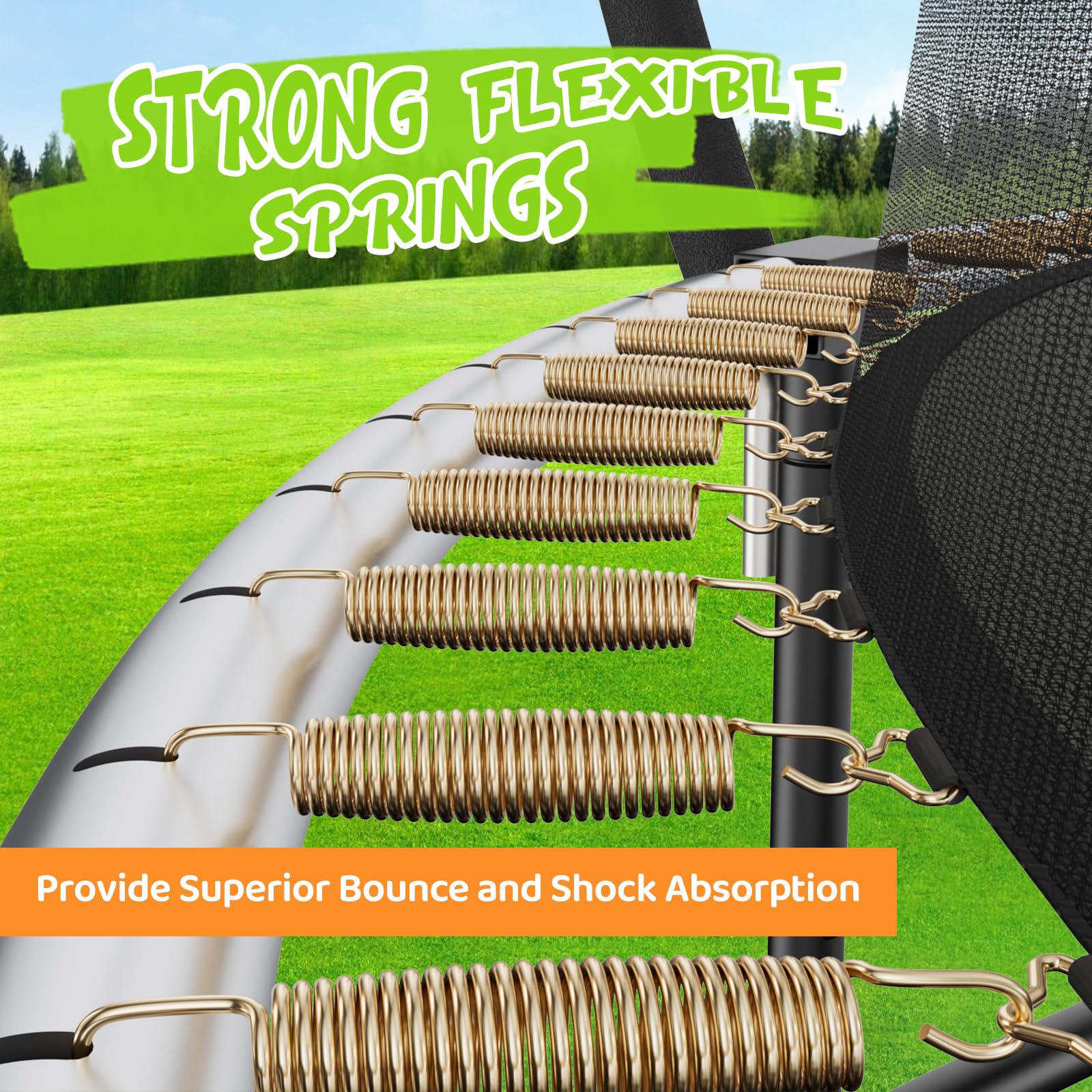 High-tensile galvanized springs for Gigu trampoline
