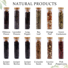 Gin infusion kit with 12 botanicals included