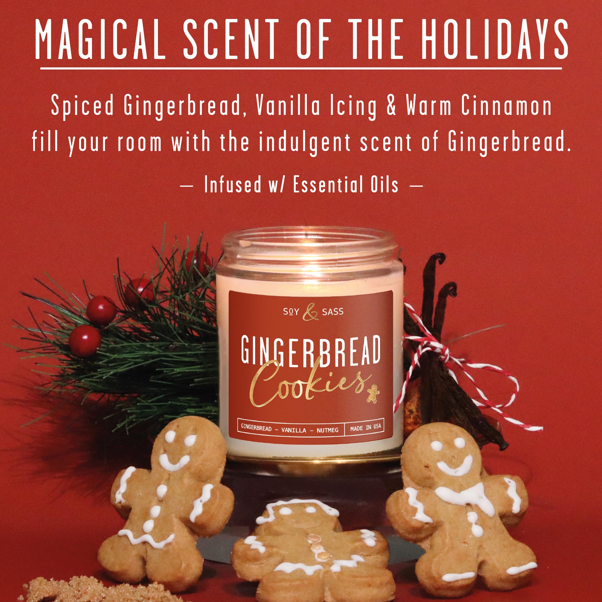 Gingerbread Cookies soy candle aroma