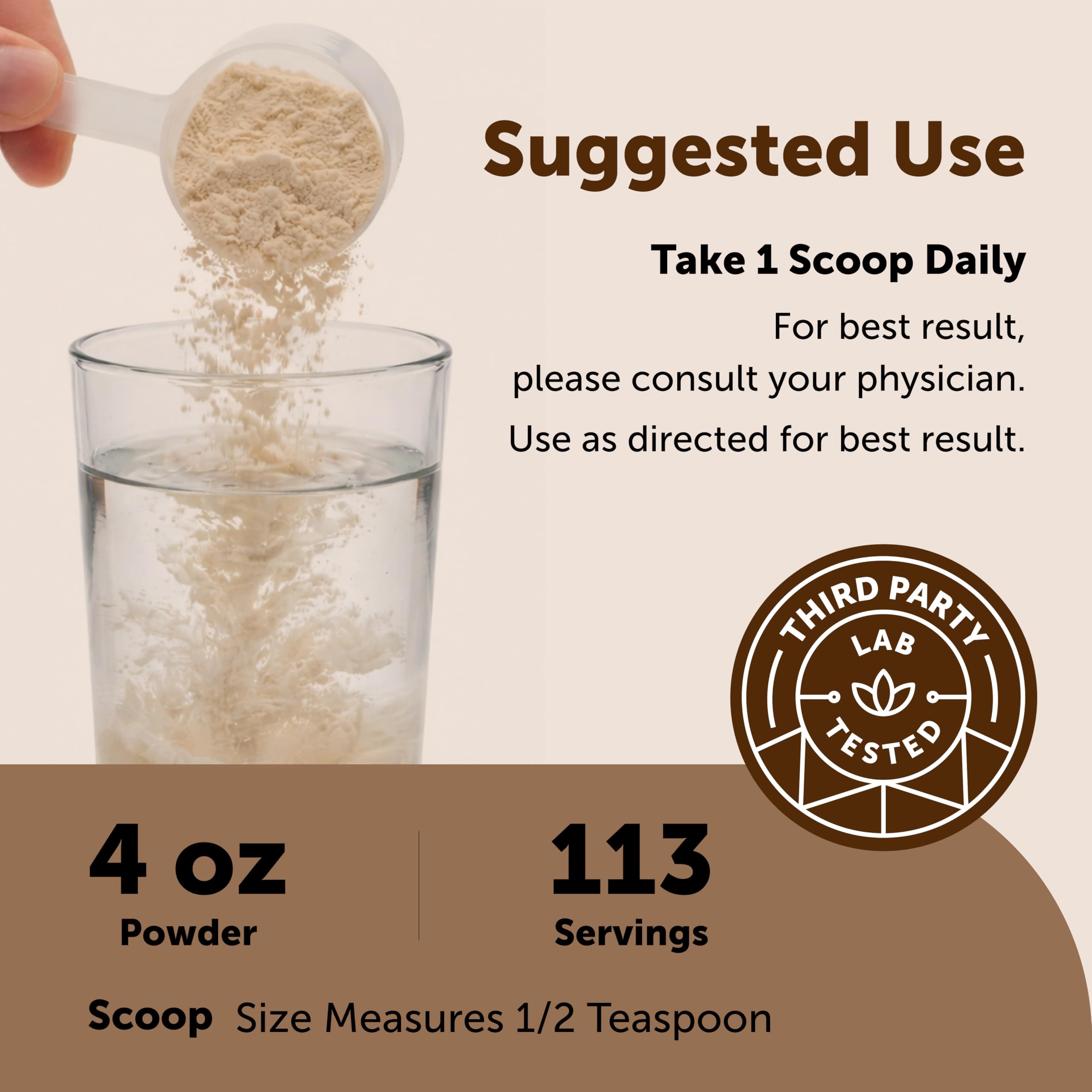 Non-GMO vegan ginseng powder 4 ounce pouch