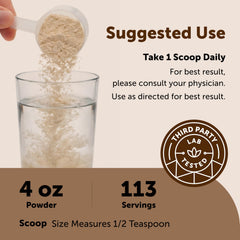 Non-GMO vegan ginseng powder 4 ounce pouch