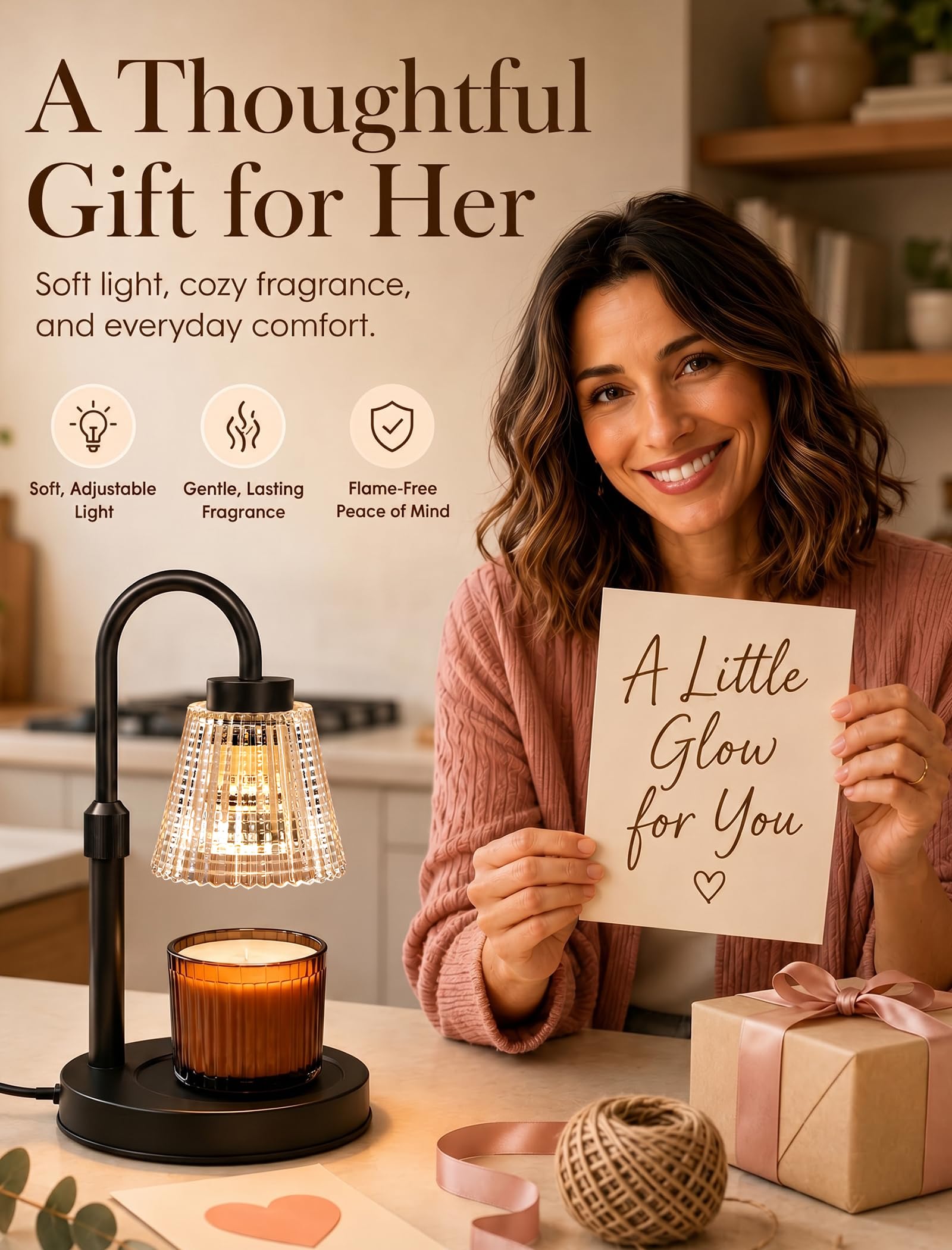 Flameless safety candle warmer lamp for home offices by Girece