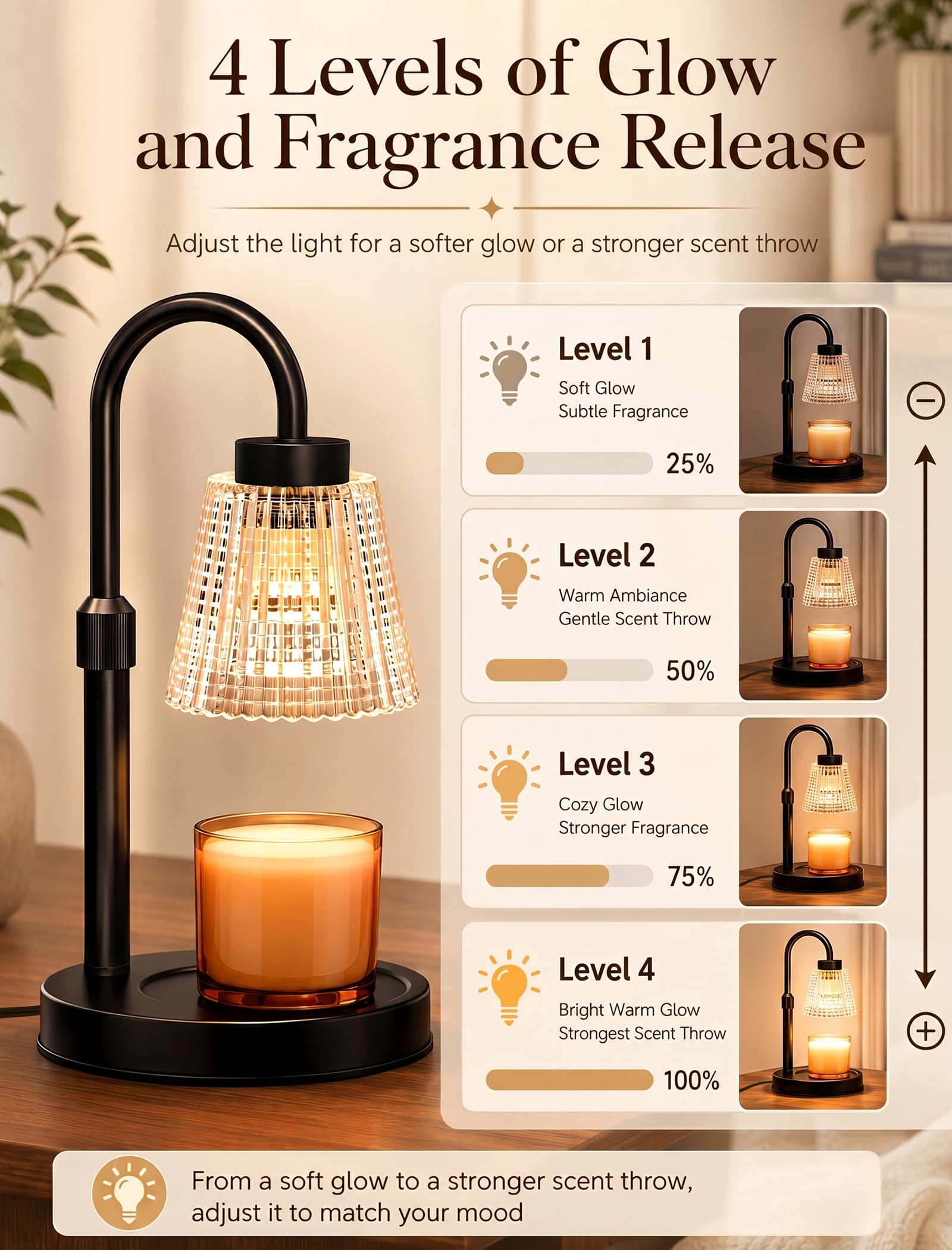 Candle Warmer Lamp wide base fits large candles