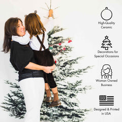 Girl Boy christmas ornament by Yippee Daisy ready to display