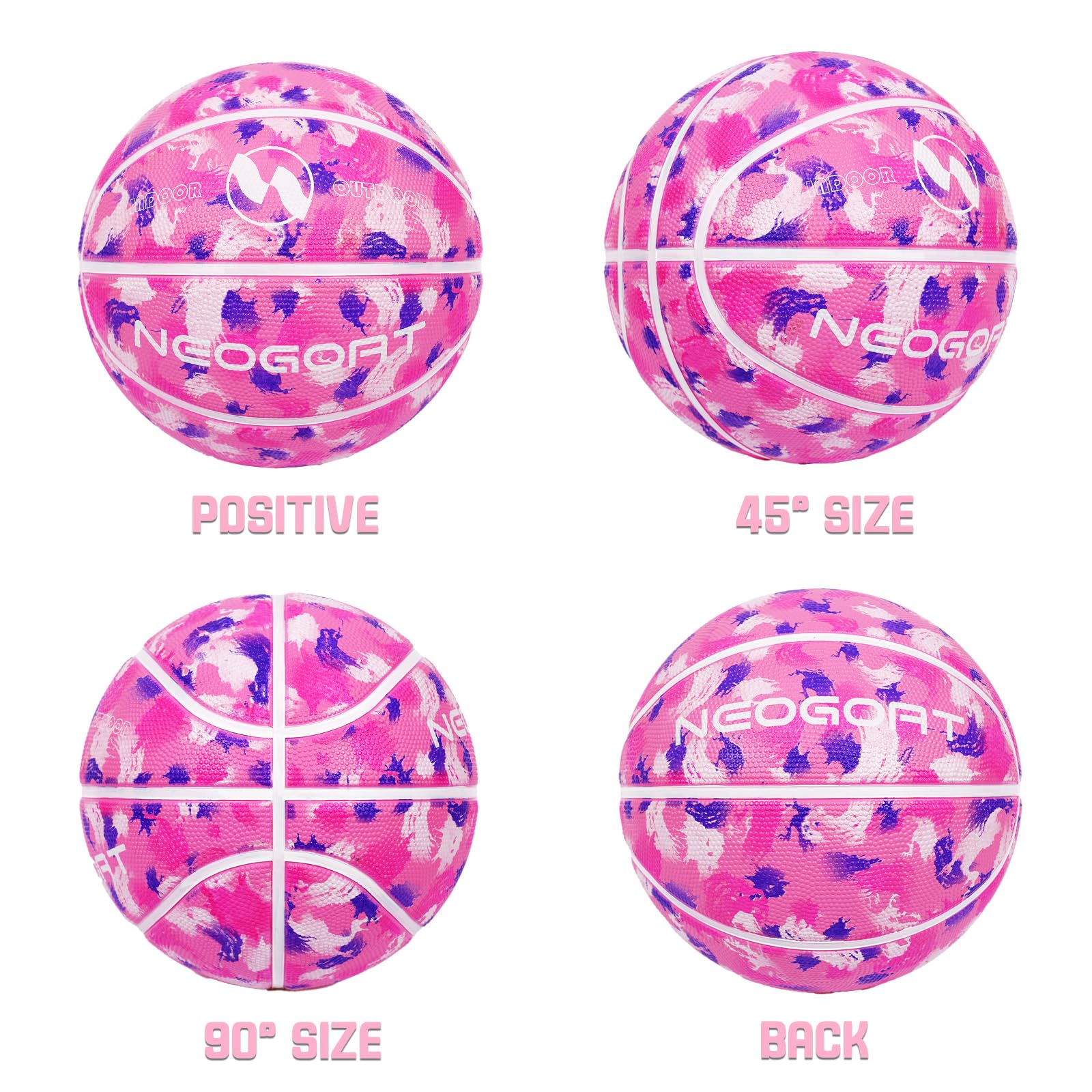 gift-ready pink graffiti basketball for kids