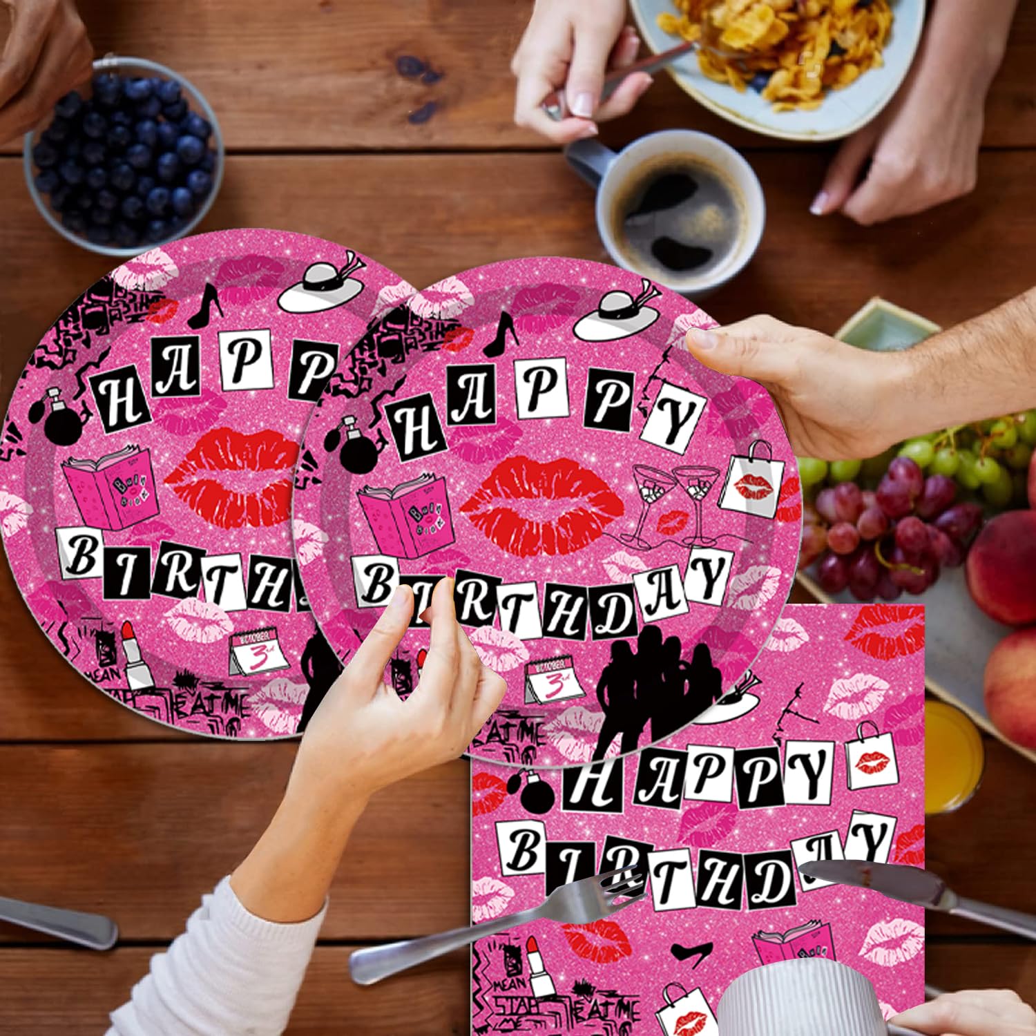 Napkins 20pcs alongside 7 inch plates for birthday