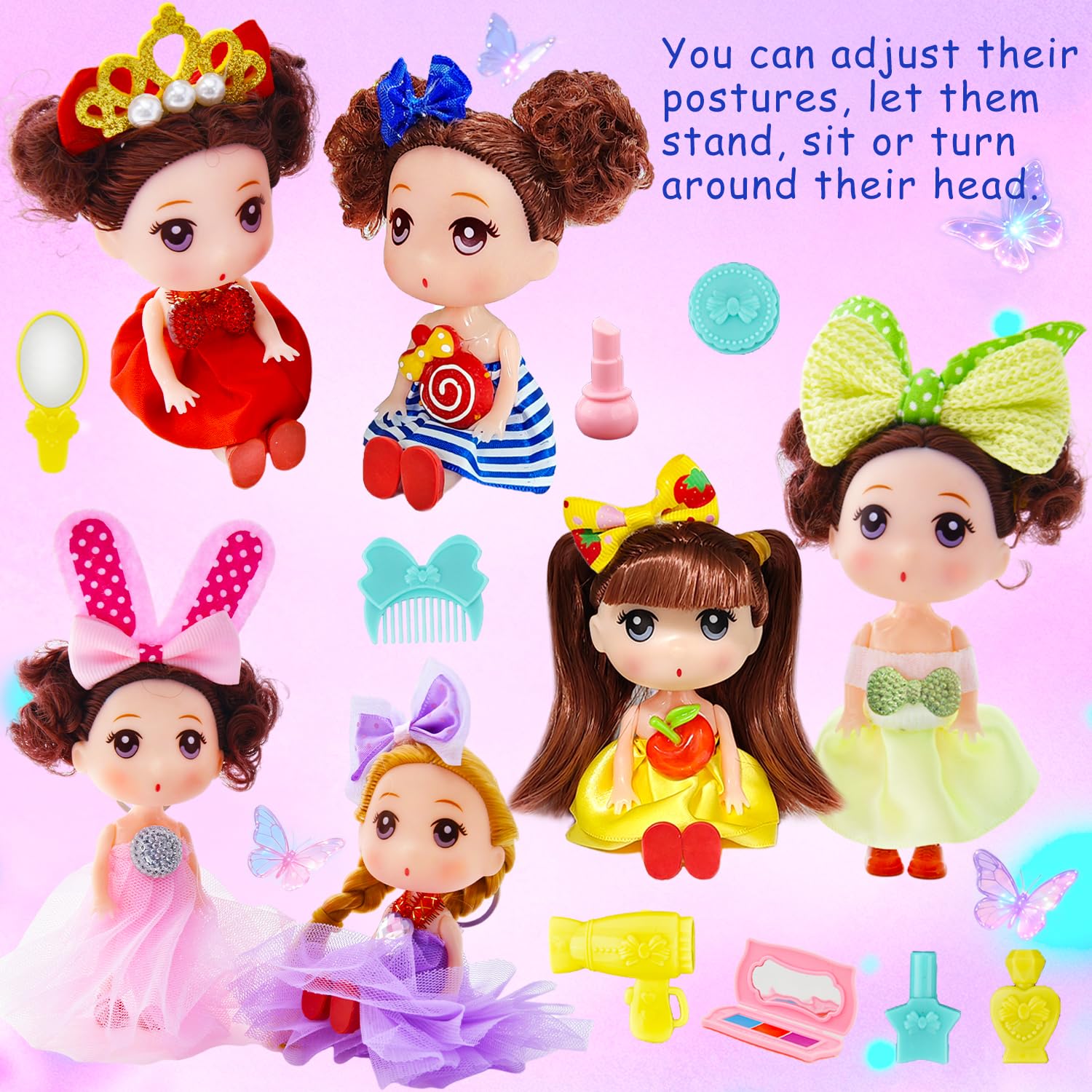 Dolls with bracelets rings included for Easter eggs