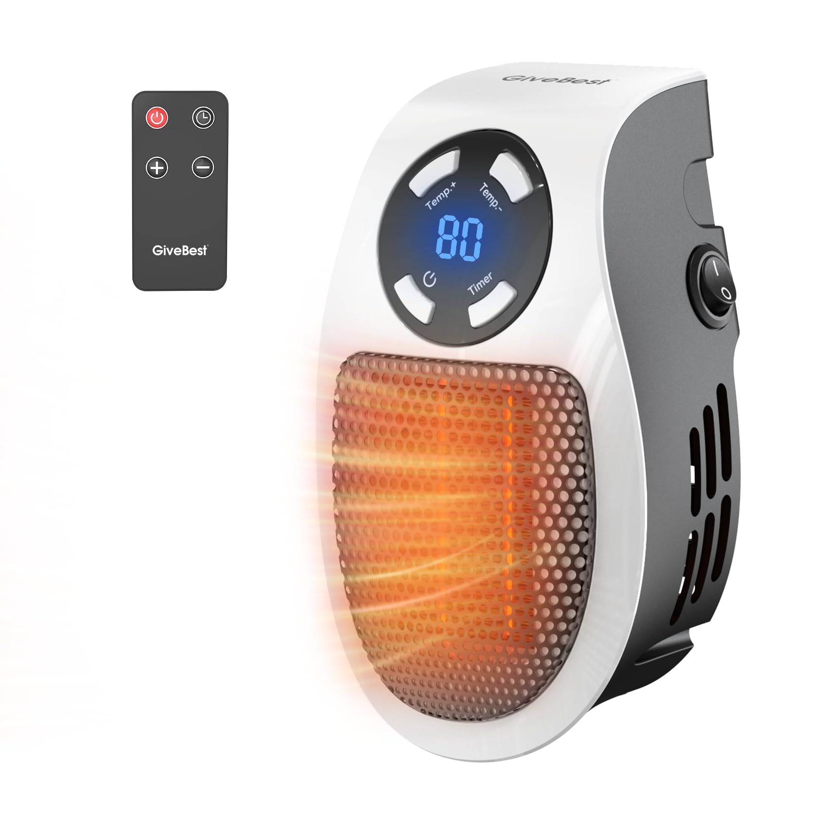 GiveBest programmable space heater LED display indoors