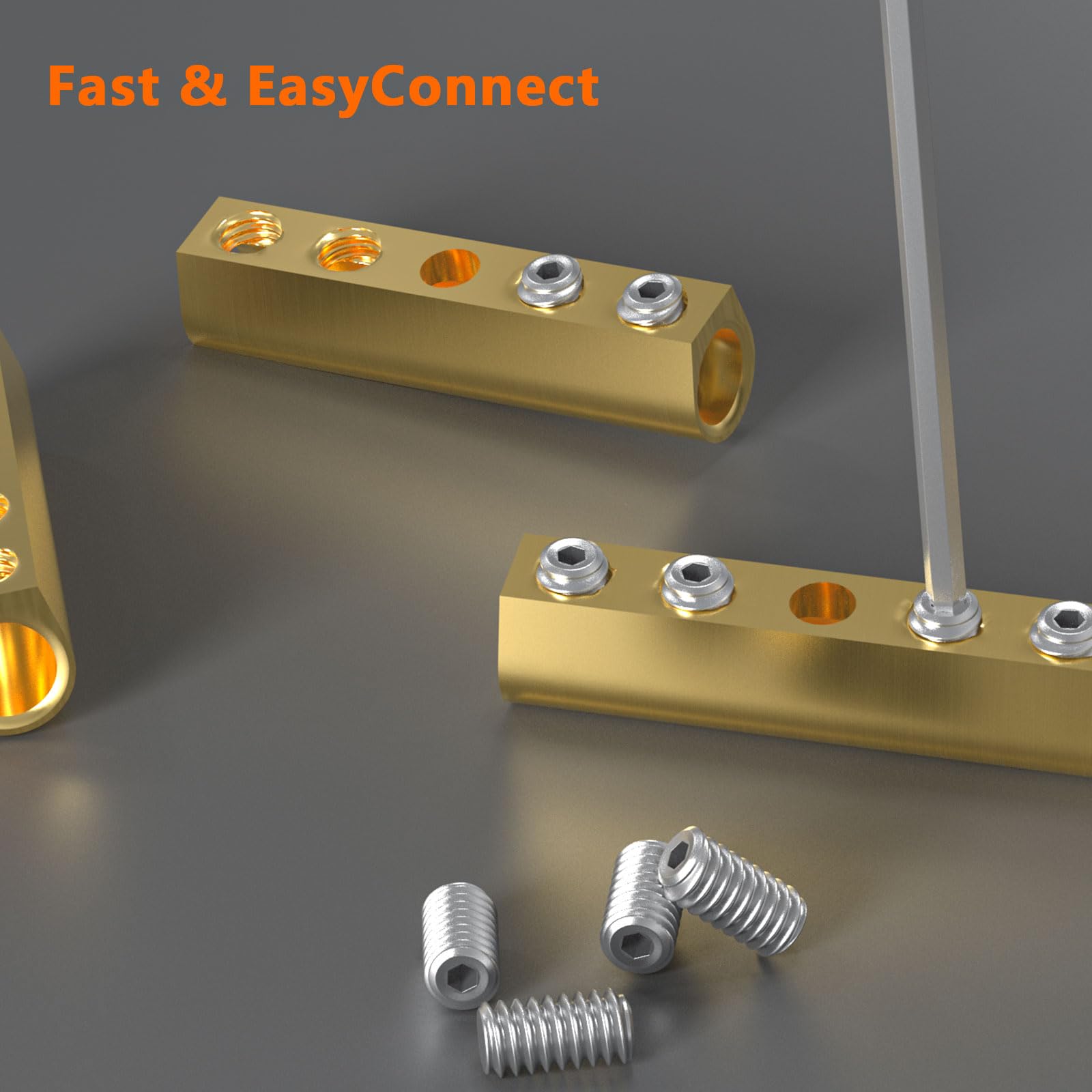 No crimp design feature for easy DIY wiring