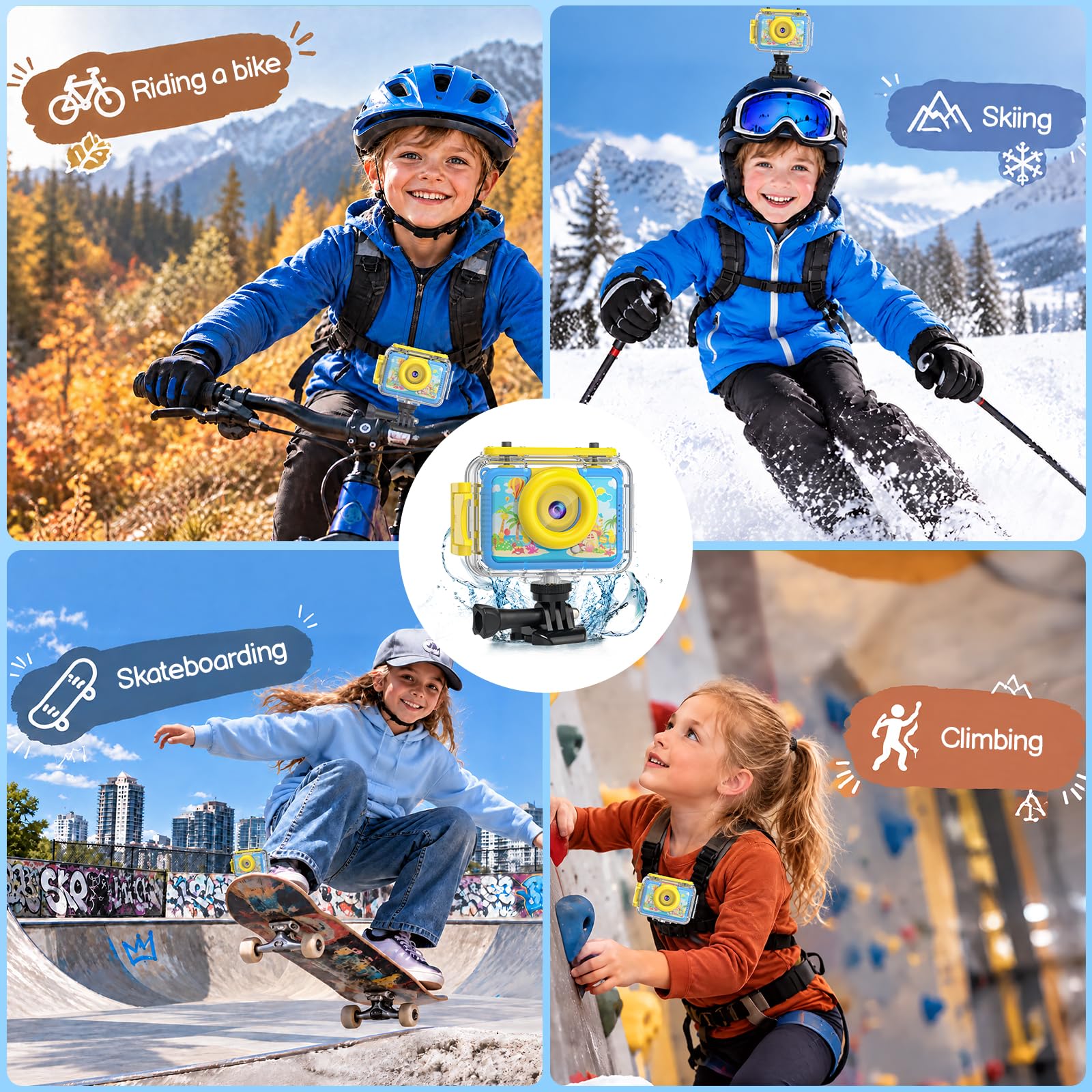GKTZ kids camera 4X zoom with 2inch IPS screen
