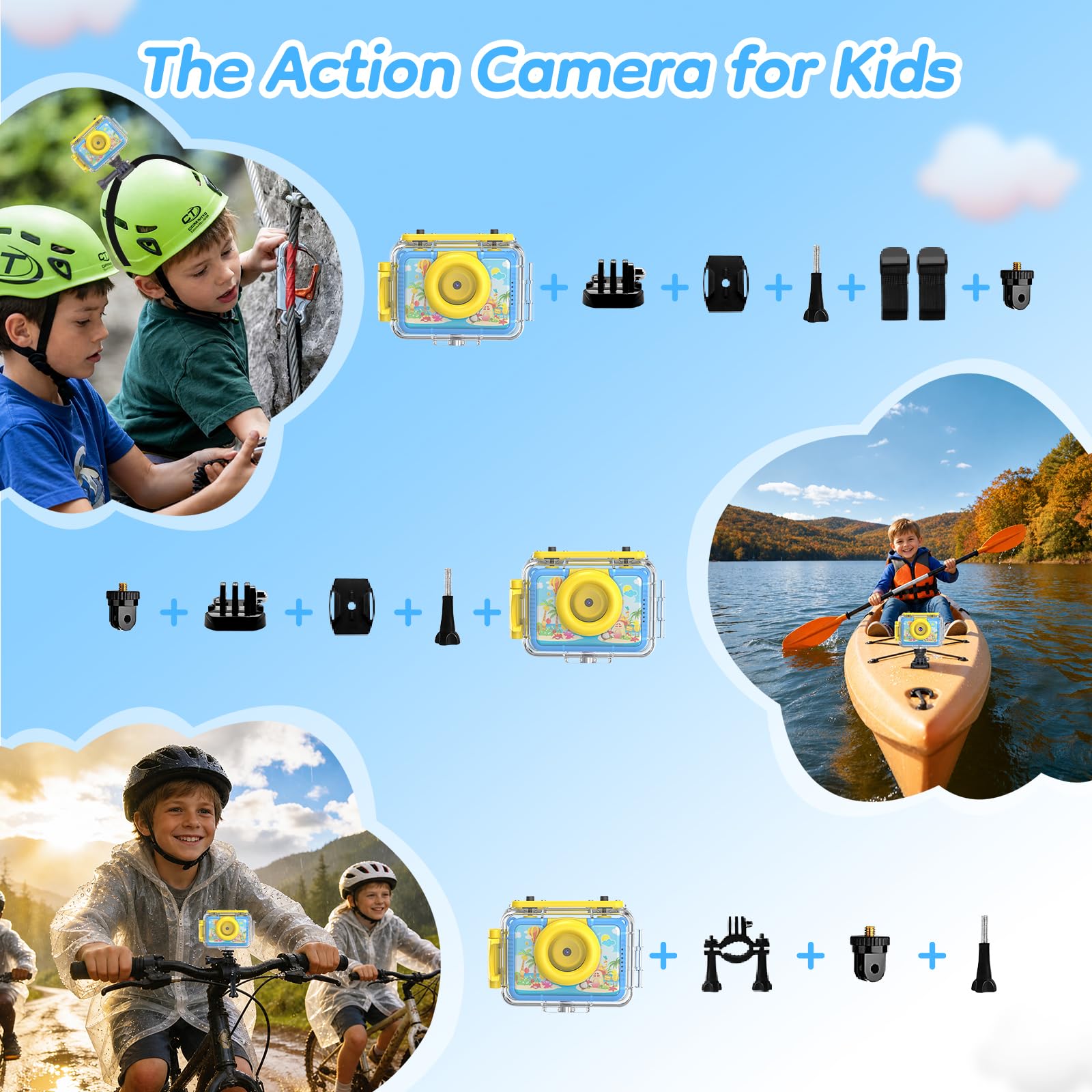 GKTZ kids camera flip lens for selfies and frames