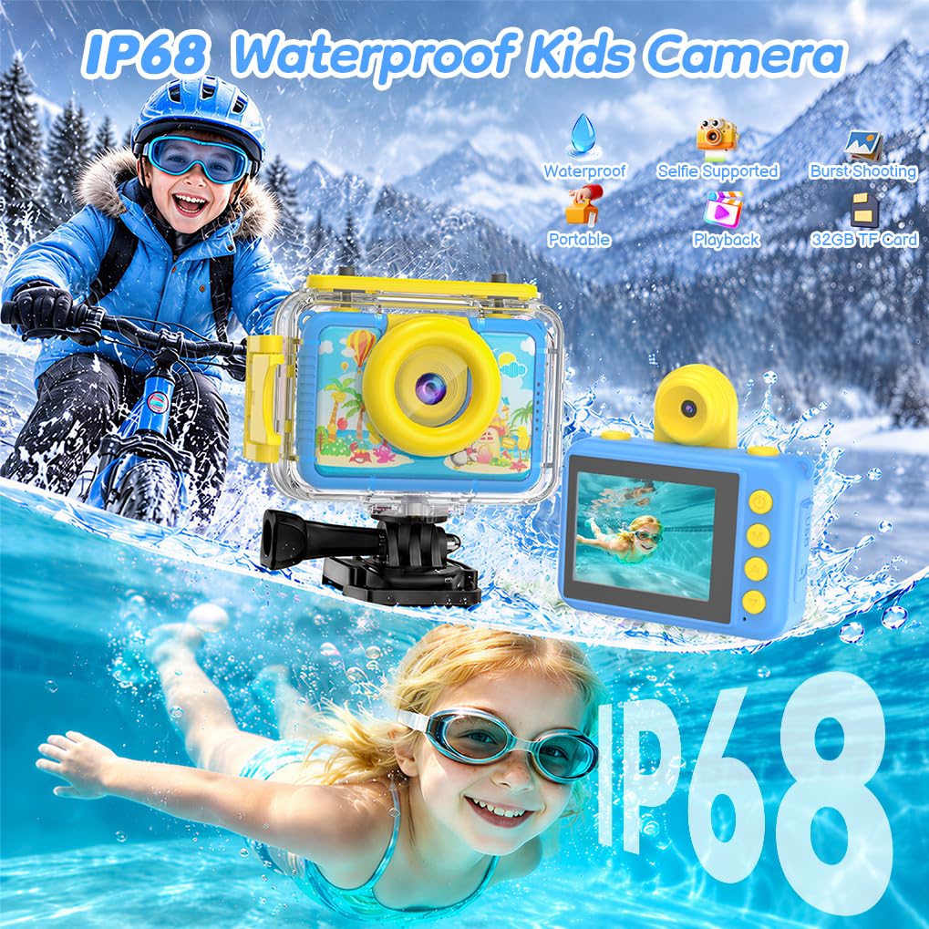 GKTZ kids underwater camera 1080P recording sample