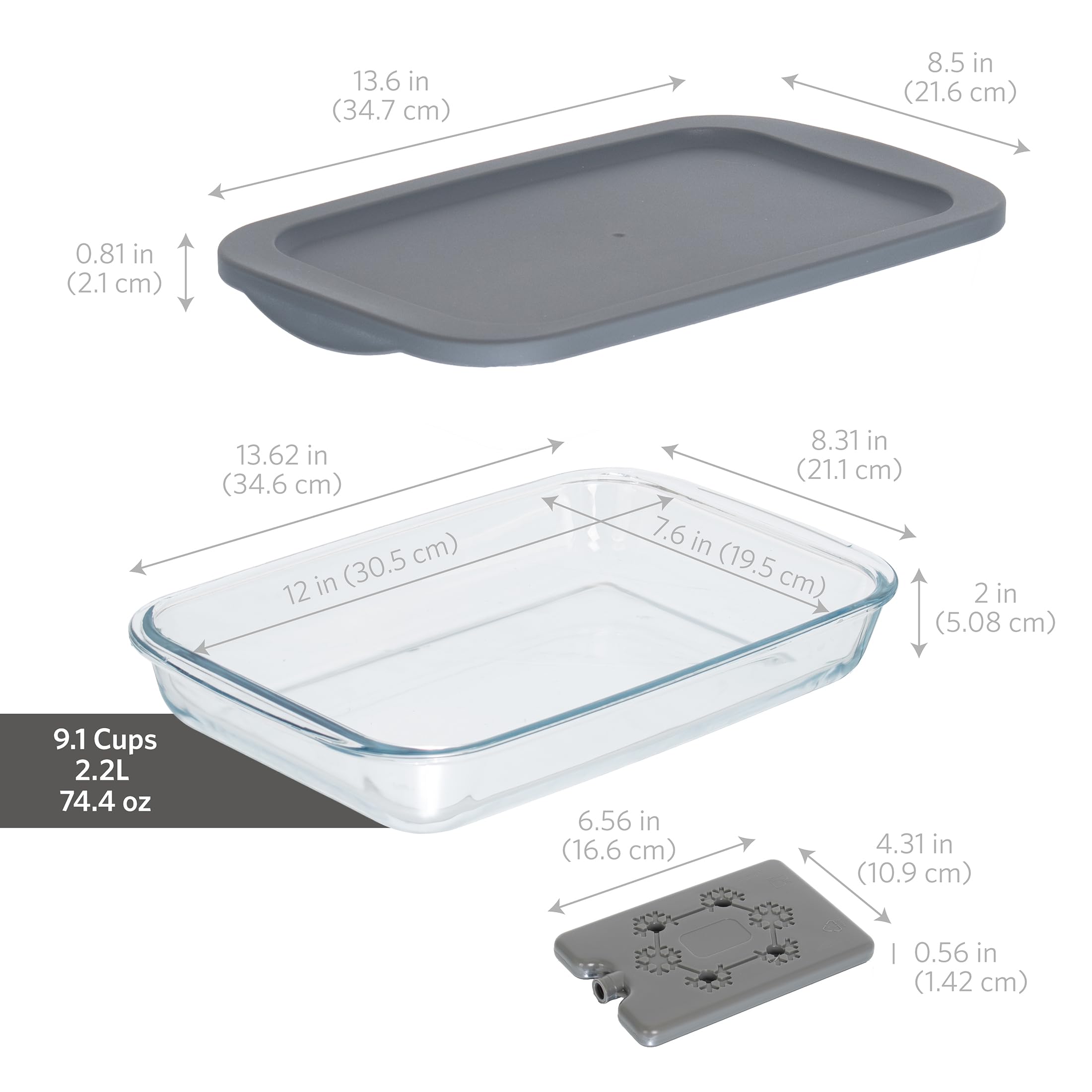 Insulated carrier for hot or cold meals in Glad Cook & Take Set